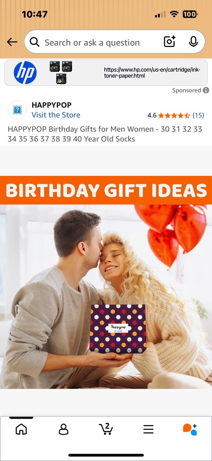 Happypop 38th Birthday Gift Socks Funny For Men Or Women Brand New