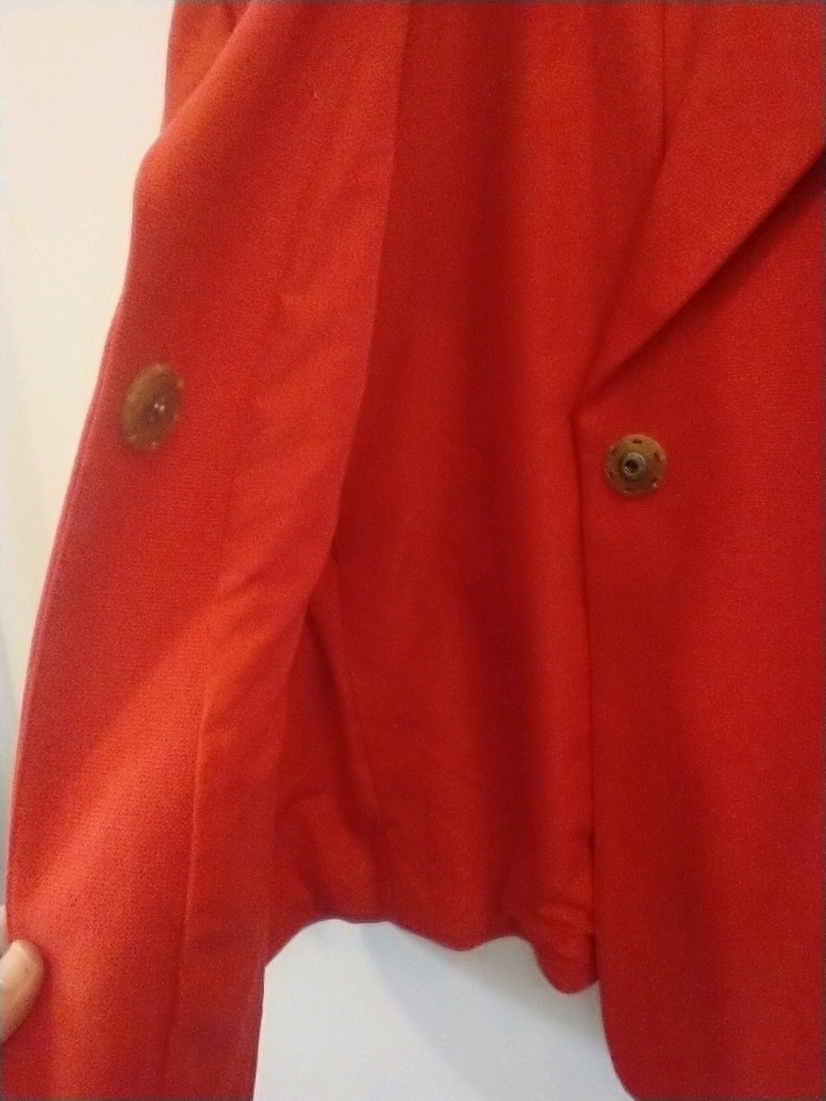 COLDWATER CREEK Women’s Single Snap Cotton Blend Blazer Bright Red Lined – 18