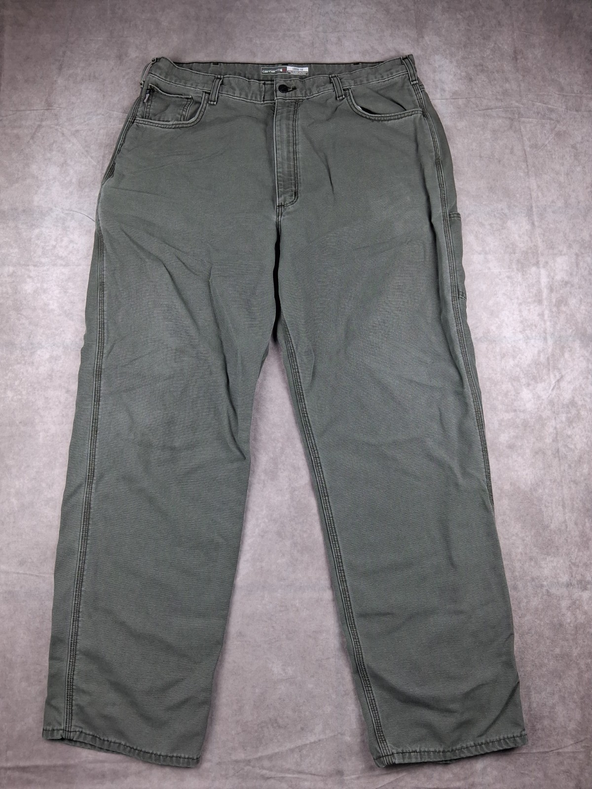 Carhartt FR Flame Resistant Pants Mens 37×33 Fit Green FRB159 MOS Loose CAT 2