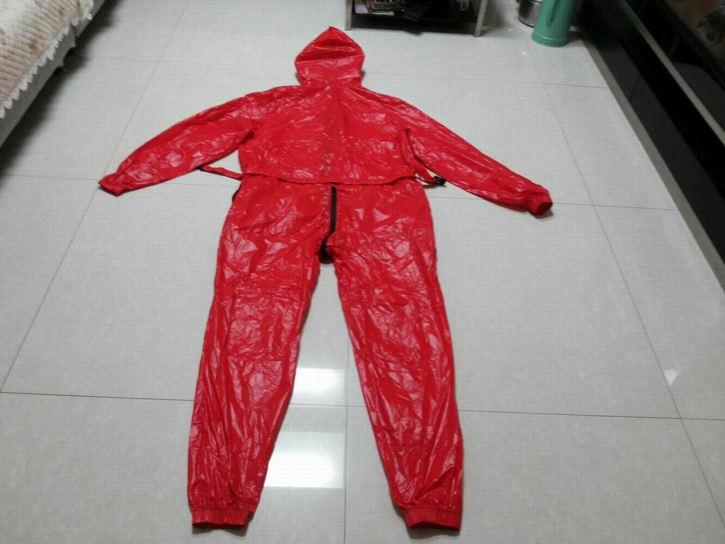 Unisex Shiny nylon Overalls Coverall Jumpsuit Set Overcoat Suit Wet-look XS-4XL