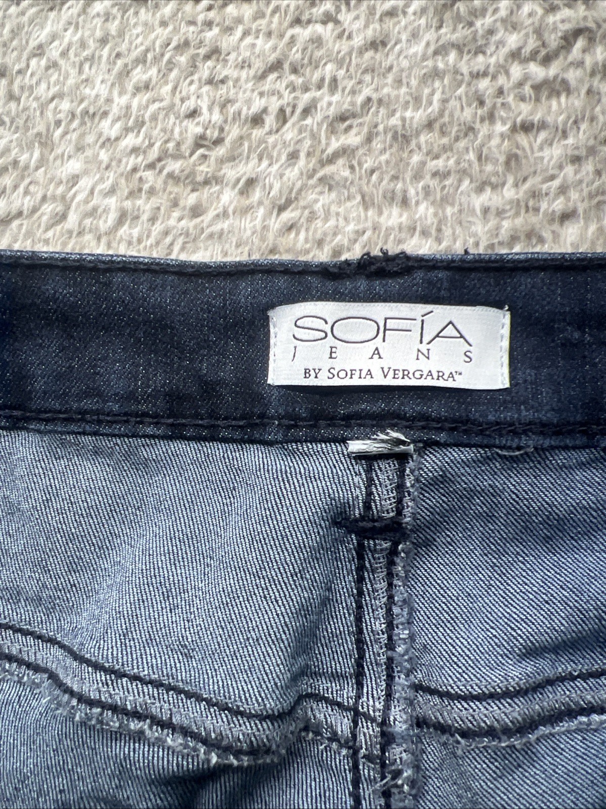 Sophia Vergara Melisa Flare Stretch Pull On Jeans 20 dark Wash Denim