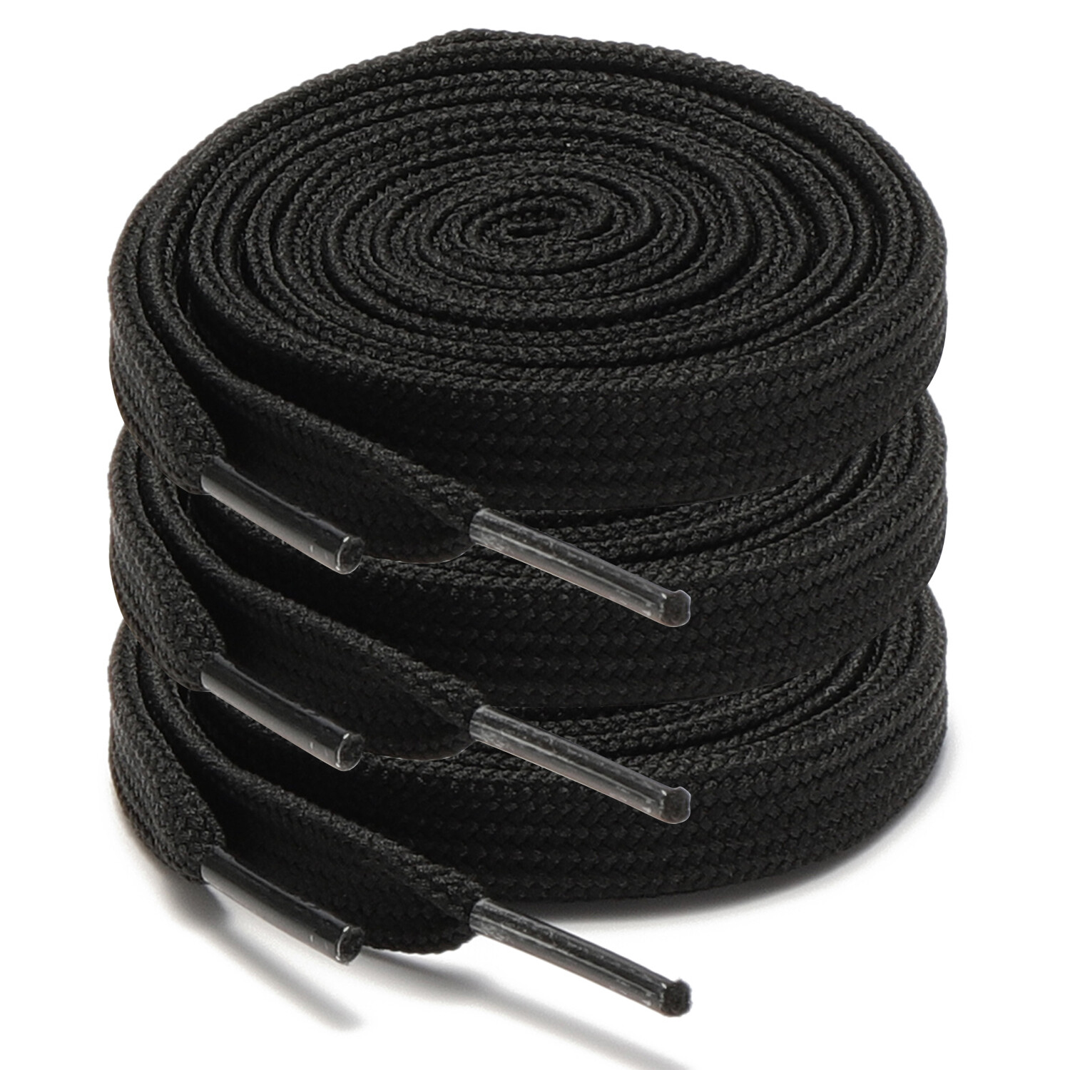 3pair 3/8″ Double Layer Flat Athletic Shoe Laces Strings for Sneakers 24-72 Inch