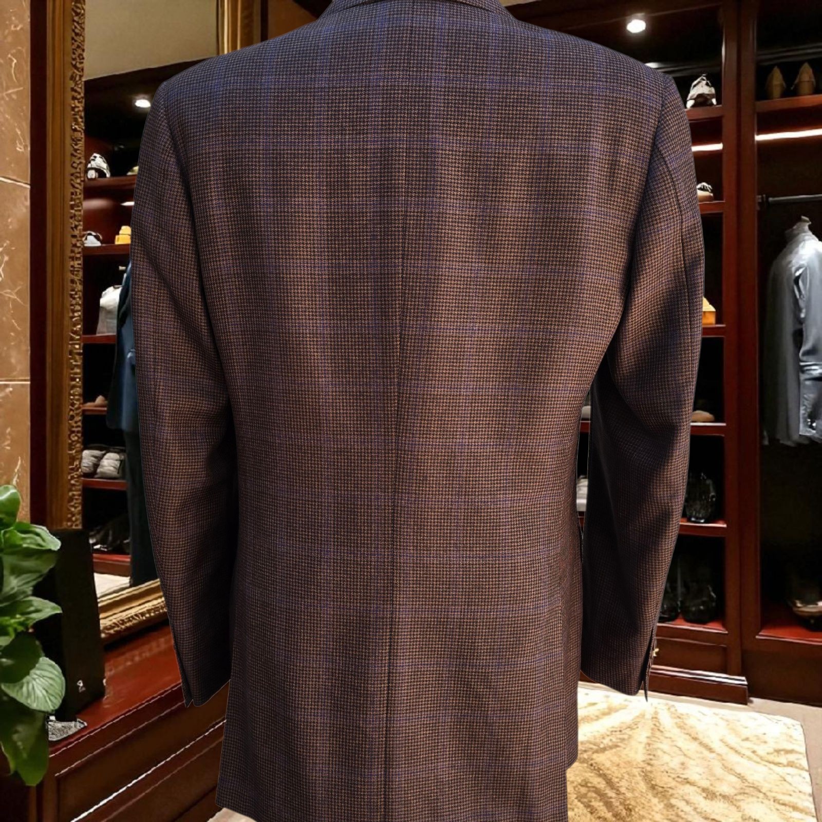 Custom Tailored Full Canvas Blazer 40L Silk Cashmere Wool Dual Vent Trussini