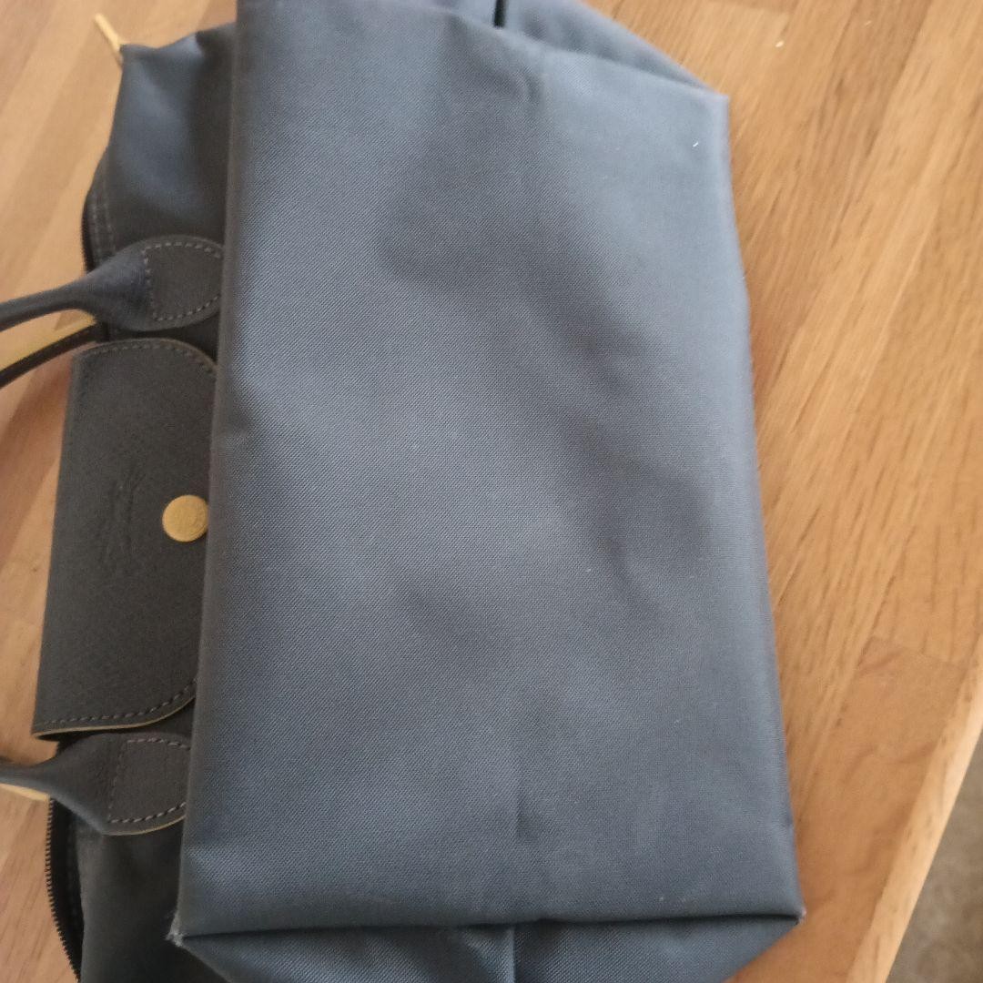 Longchamp leather nylon bag, gray & yellow
