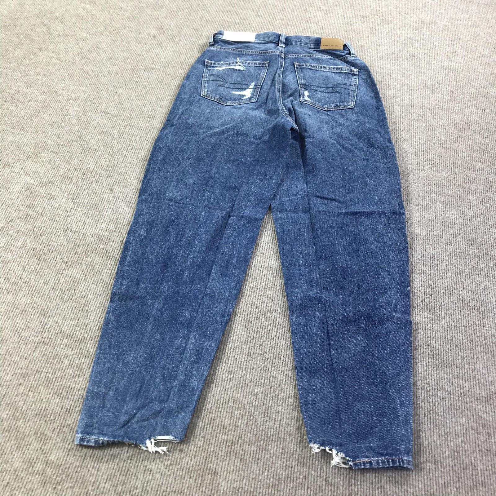 American Eagle Mom Jeans Womens 2 26W Distressed High Rise Relaxed Denim Pants