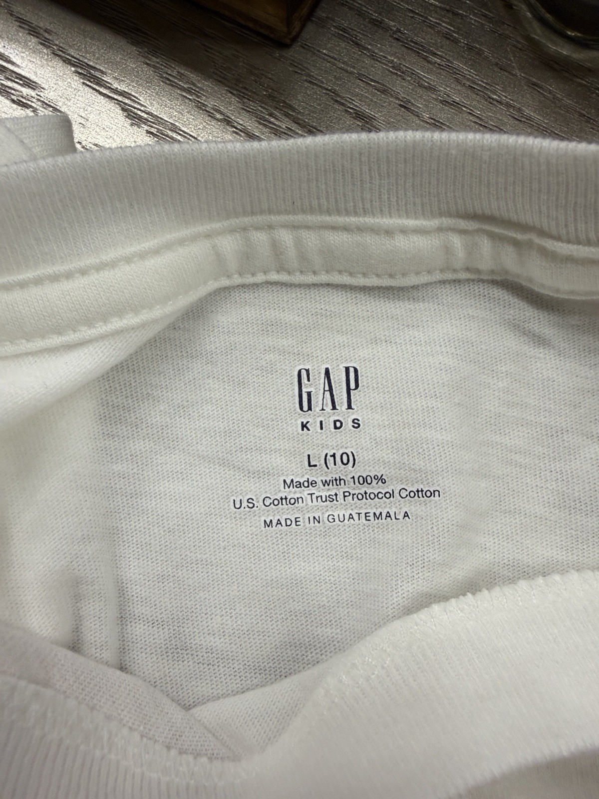 GAP Kids Disney Stitch Graphic Gray Long Sleeve Crew Neck Tee M