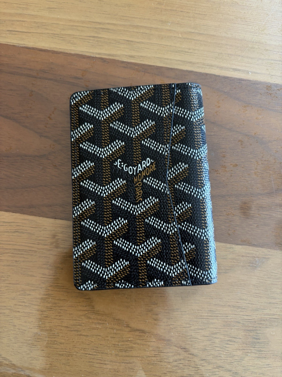 Goyard Leather Passport Holder Monogram Black/Brown/White Unisex 1:1 REPLICIA