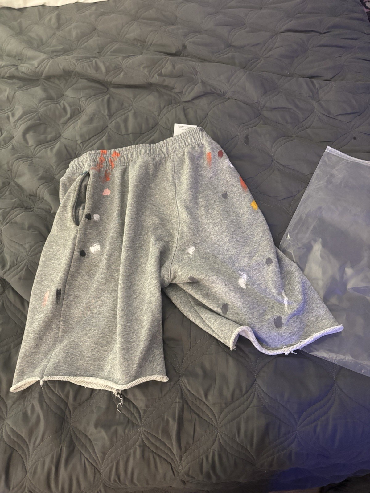 Gallery Dept. Men’s Gray Sweat Shorts Logo Drawstring Regular Fit
