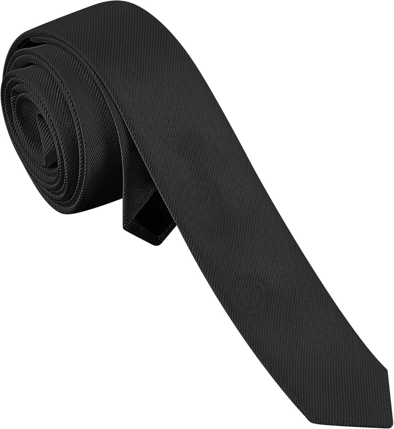 Men’s Skinny Ties Solid Color Formal Neckties 1.58″ (4CM) Slim Ties For Men