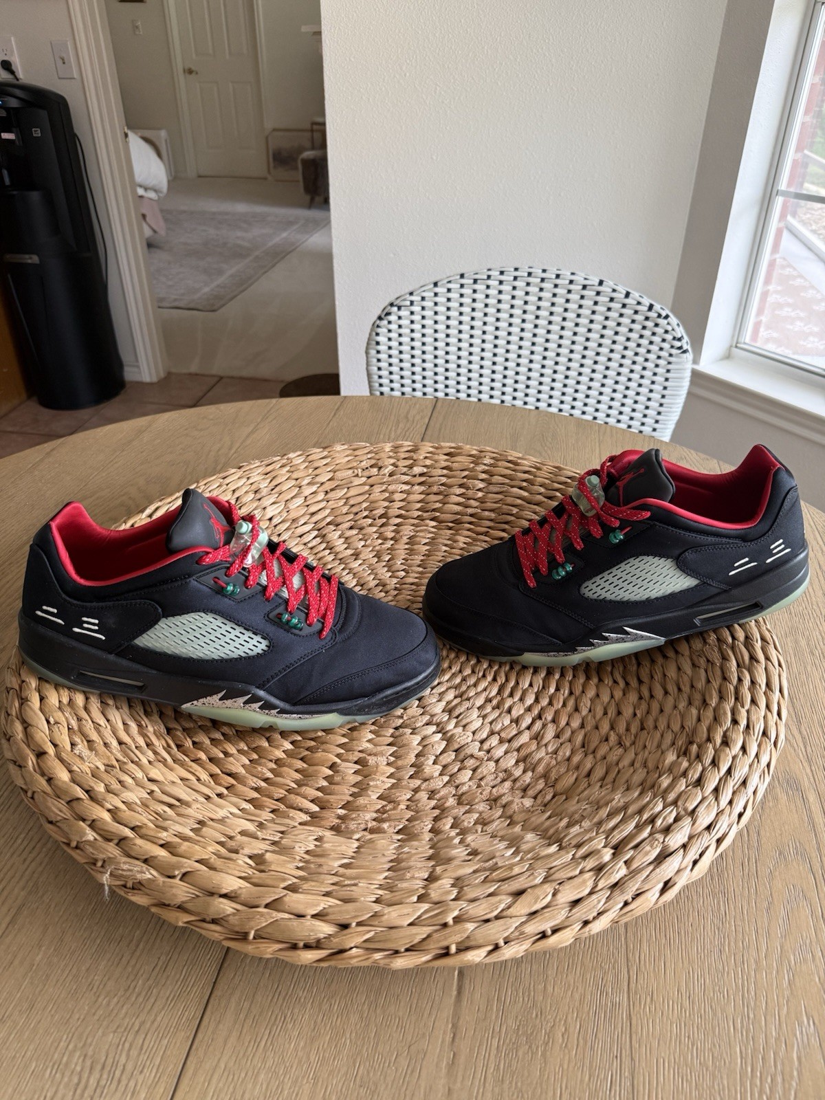 Jordan x Clot Jade Air Jordan 5 Low Black/Red/Gray – Size 14
