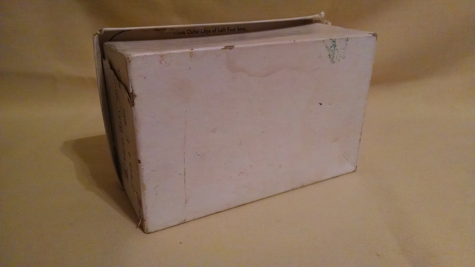 CHILD SHOE BOX MRS DAYS IDEAL BABY SHOE BOX ONLY AS IS SHOE CHART VINTAGE WHITE*