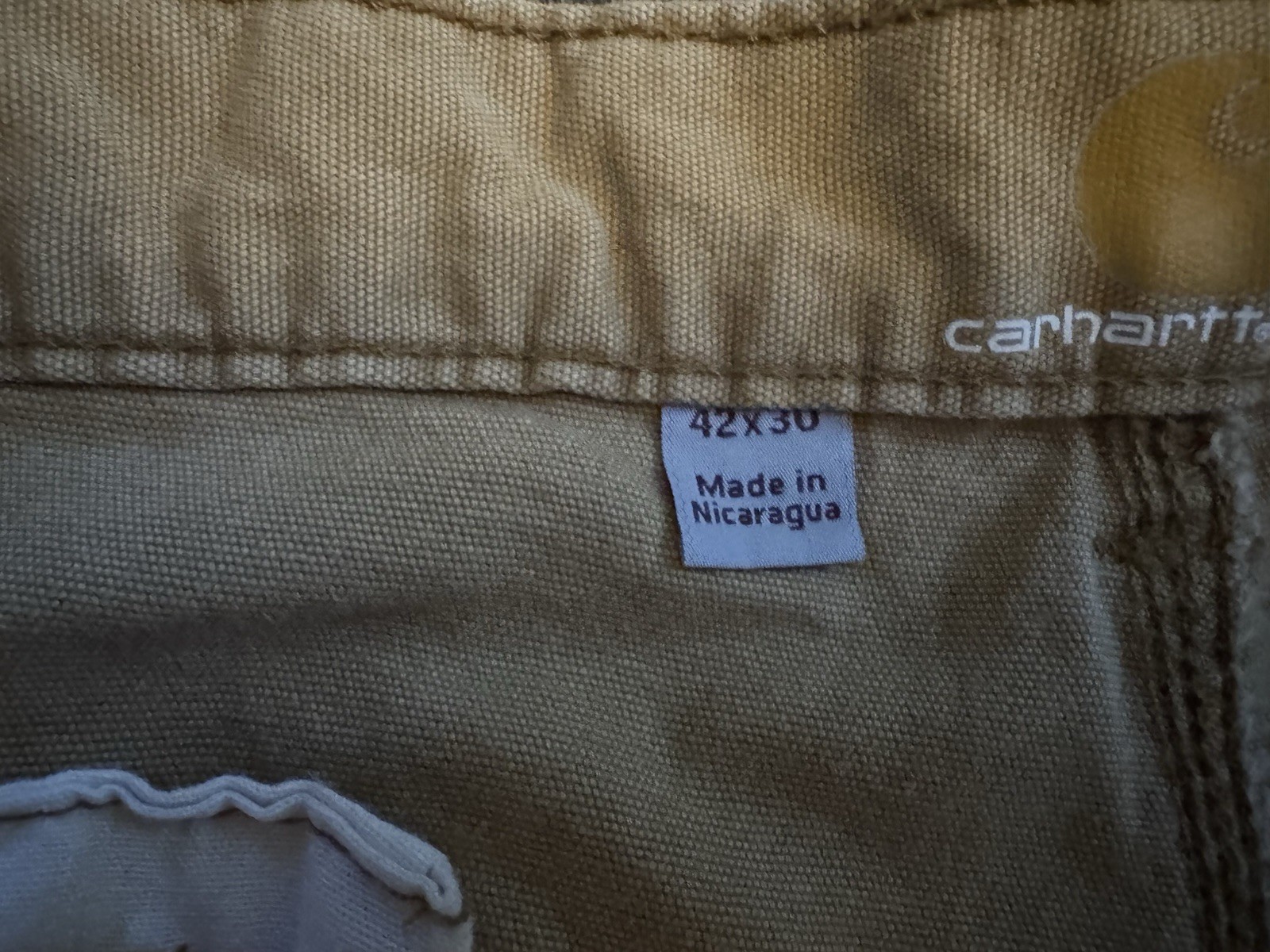 Carhartt 102802 Relaxed Fit Utility Work Pants 42×30 Canvas Stretch Carpenter