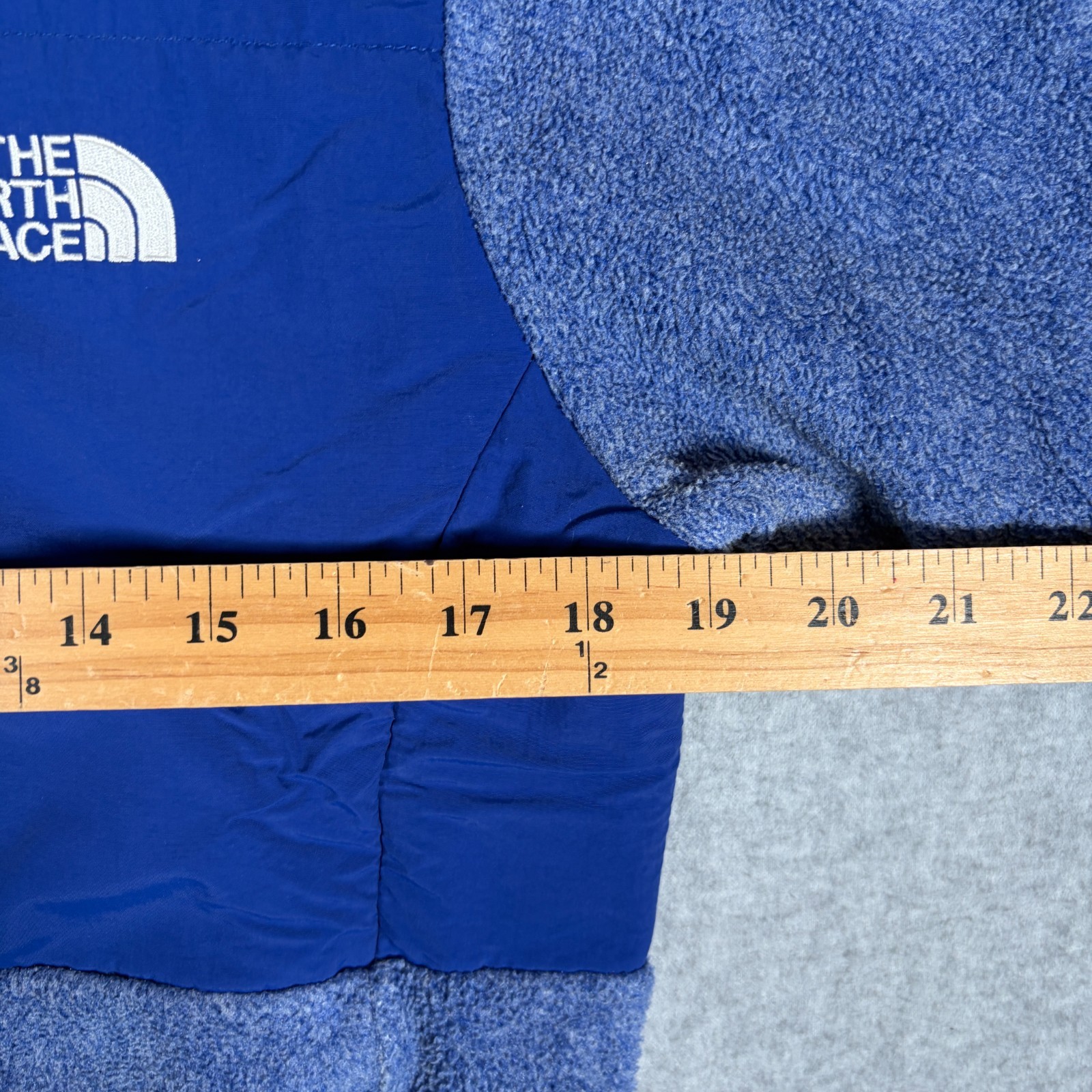 The North Face Denali Fleece Jacket Womens Small Blue Full Zip Mock Neck