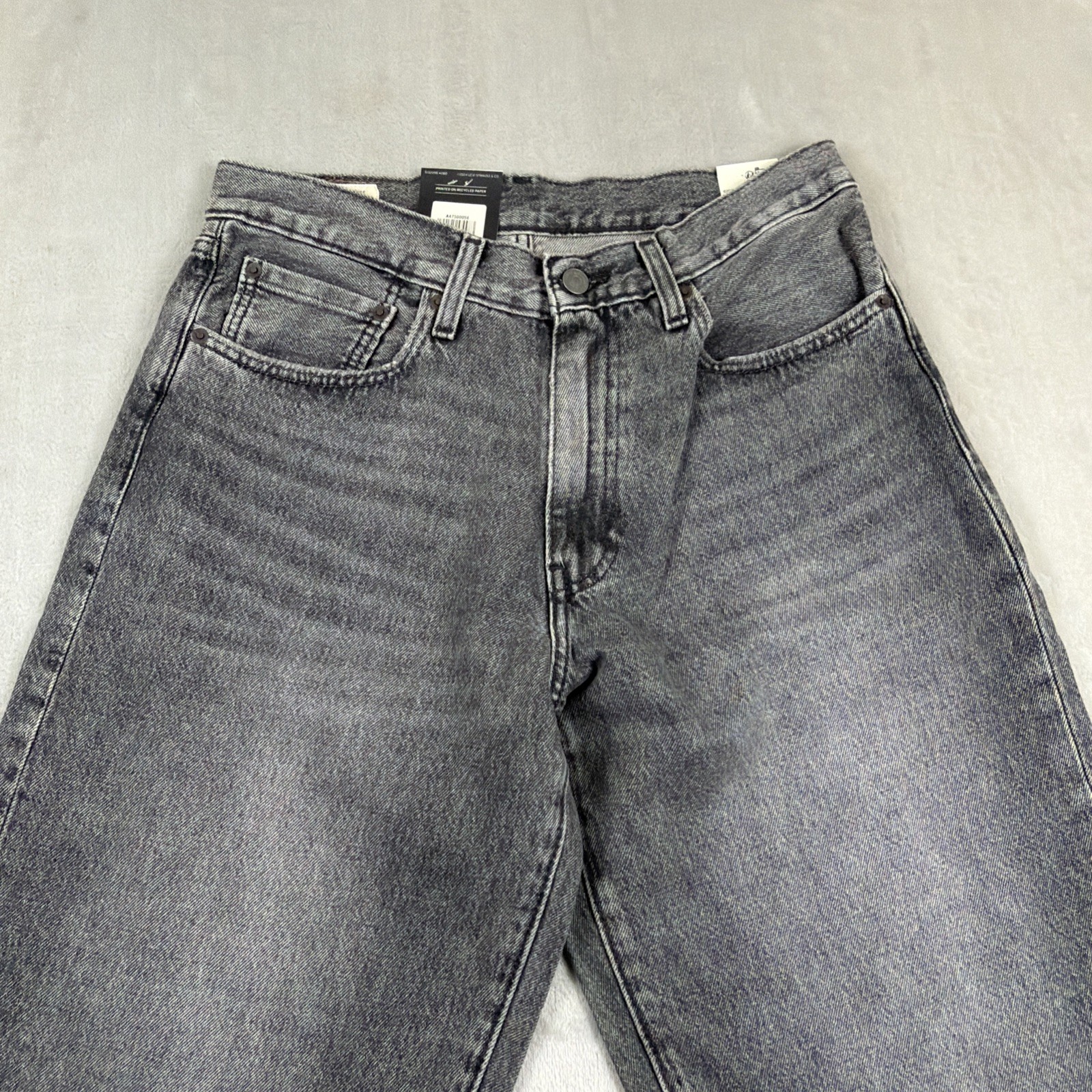 Levi’s Premium 578 Baggy Denim Jeans Men’s Size 31×30 Gray Cotton Y2K