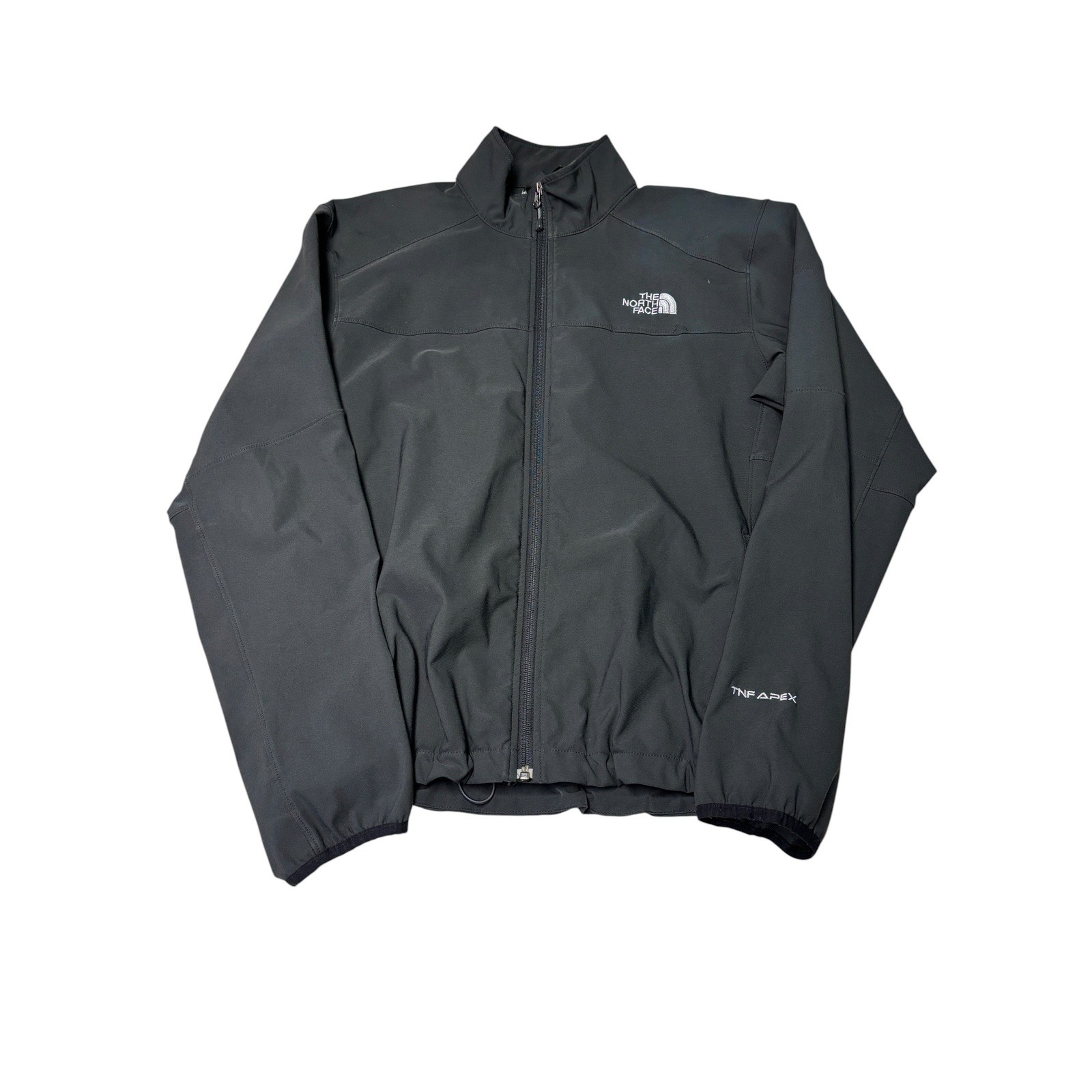 The North Face TNF Apex Softshell Jacket Mens Medium Black Full Zip Performance