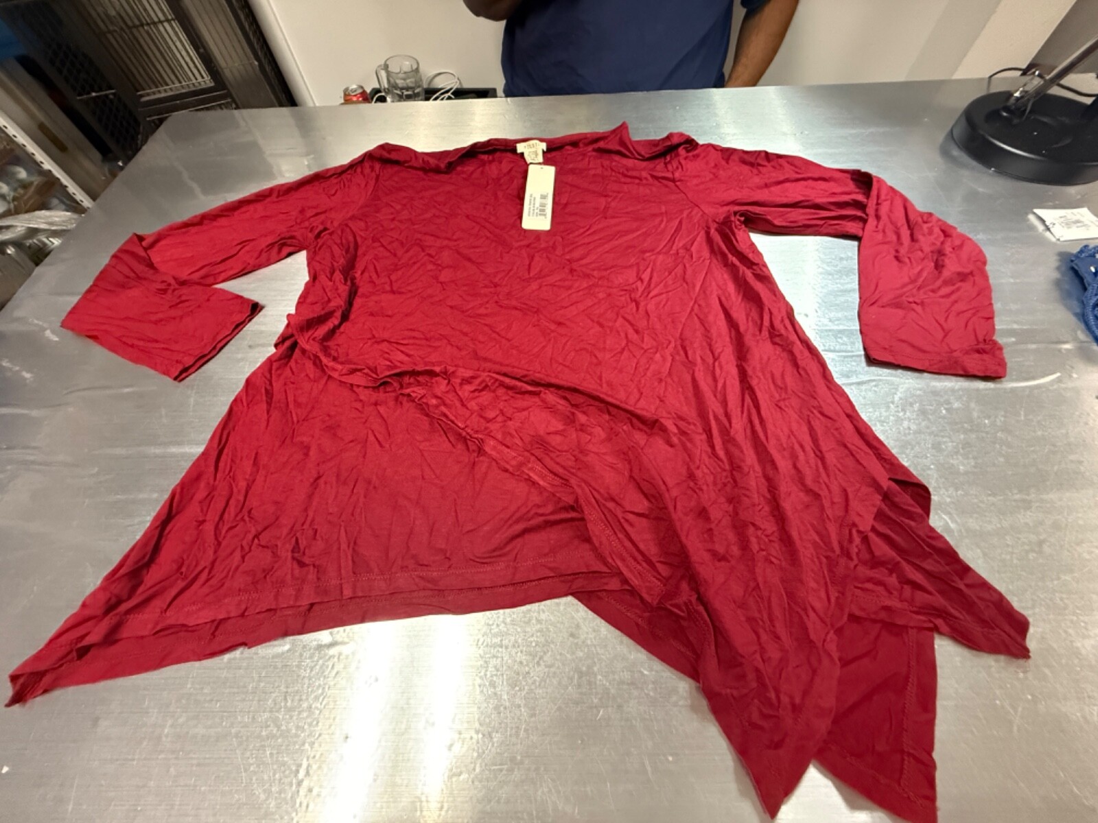 Elevate Your Style: NWT Violet Red 3XL Asymmetrical Tunic (Minor Hem Flaw)
