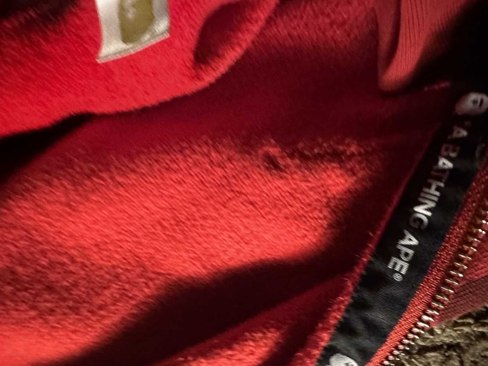 A Bathing Ape BAPE Red Camo Full Zip Hoodie Tigger Embroidered Logo M