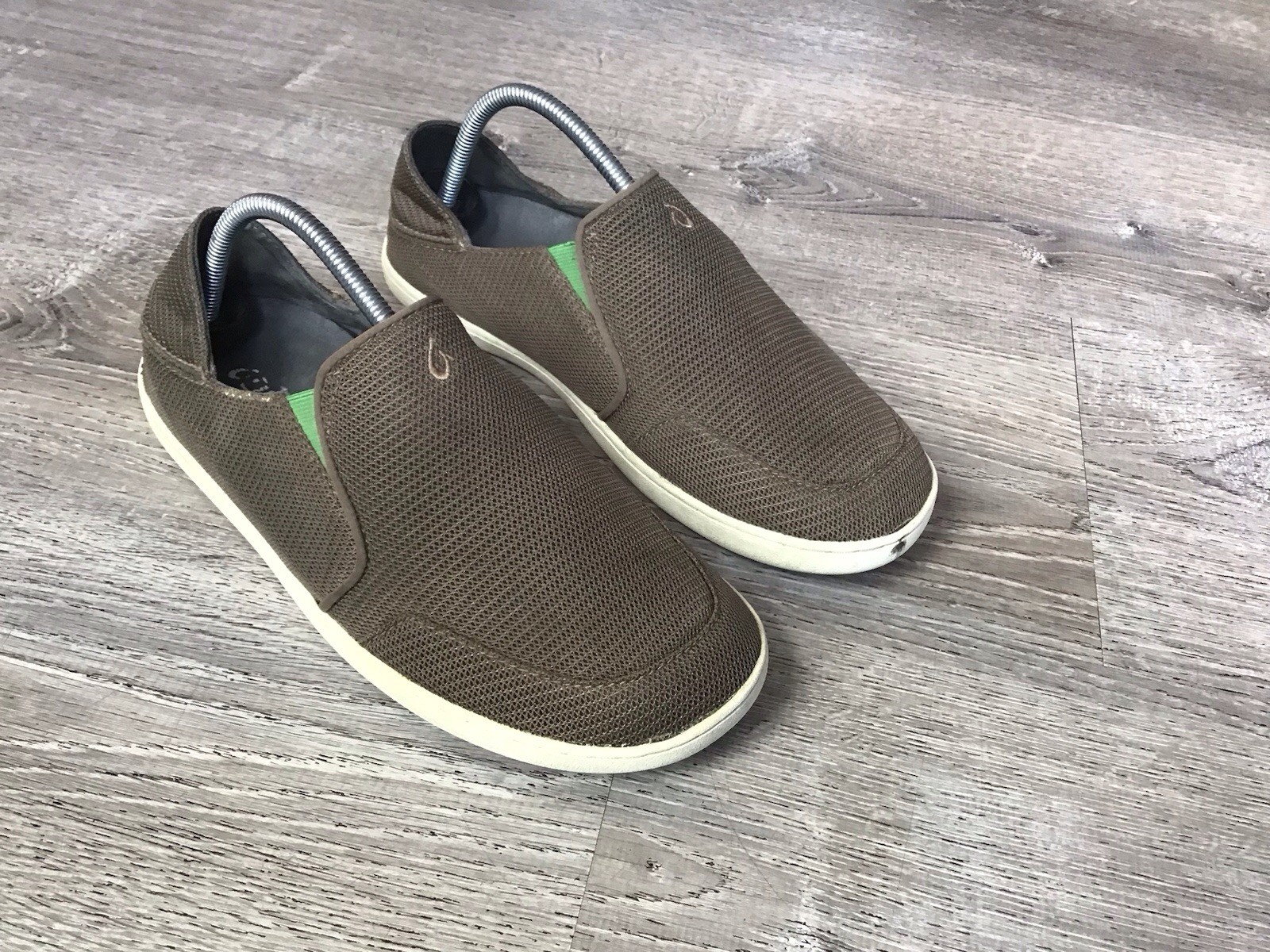 Olukai Nohea Mesh Slip‑On Dark Brown Comfort Casual Men’s Size 9.5 Shoes