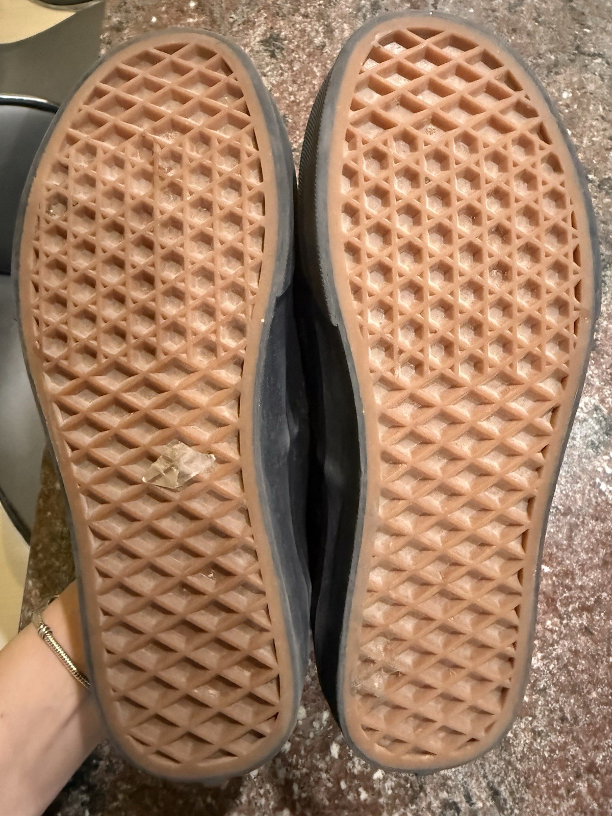 VANS Black Canvas Lace-Up Sneakers US 3.5 EU 34.5 Round Toe