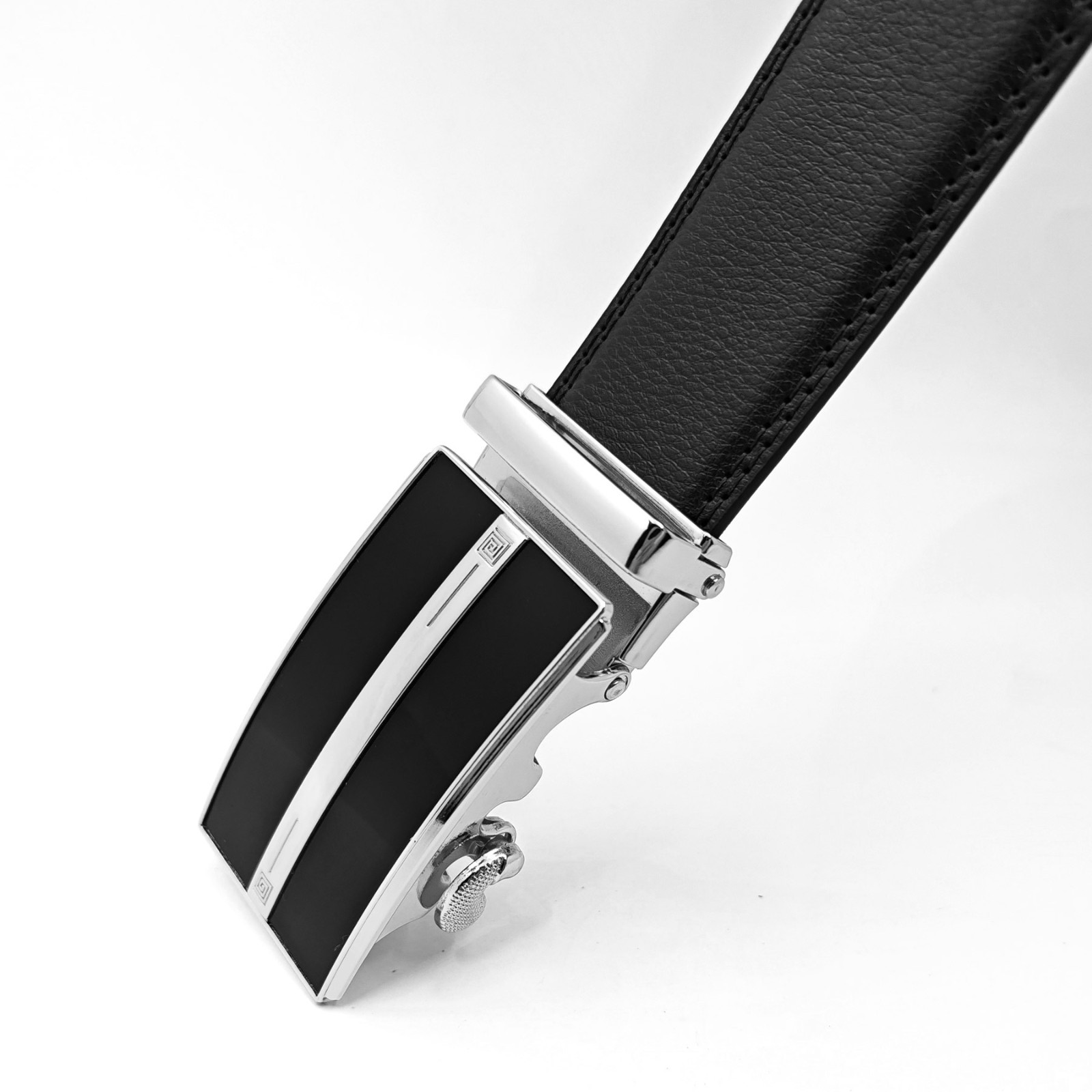 Genuine Real Leather Mens Ratchet Belt Belts For Men Adjustable Automatic Buckle