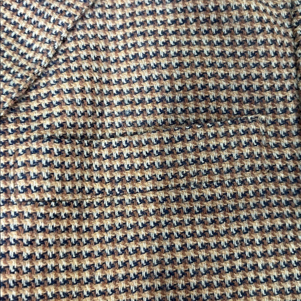 Tommy Hilfiger Houndstooth Blazer Brown 3-Button Sport Coat Mens 41L Made in USA