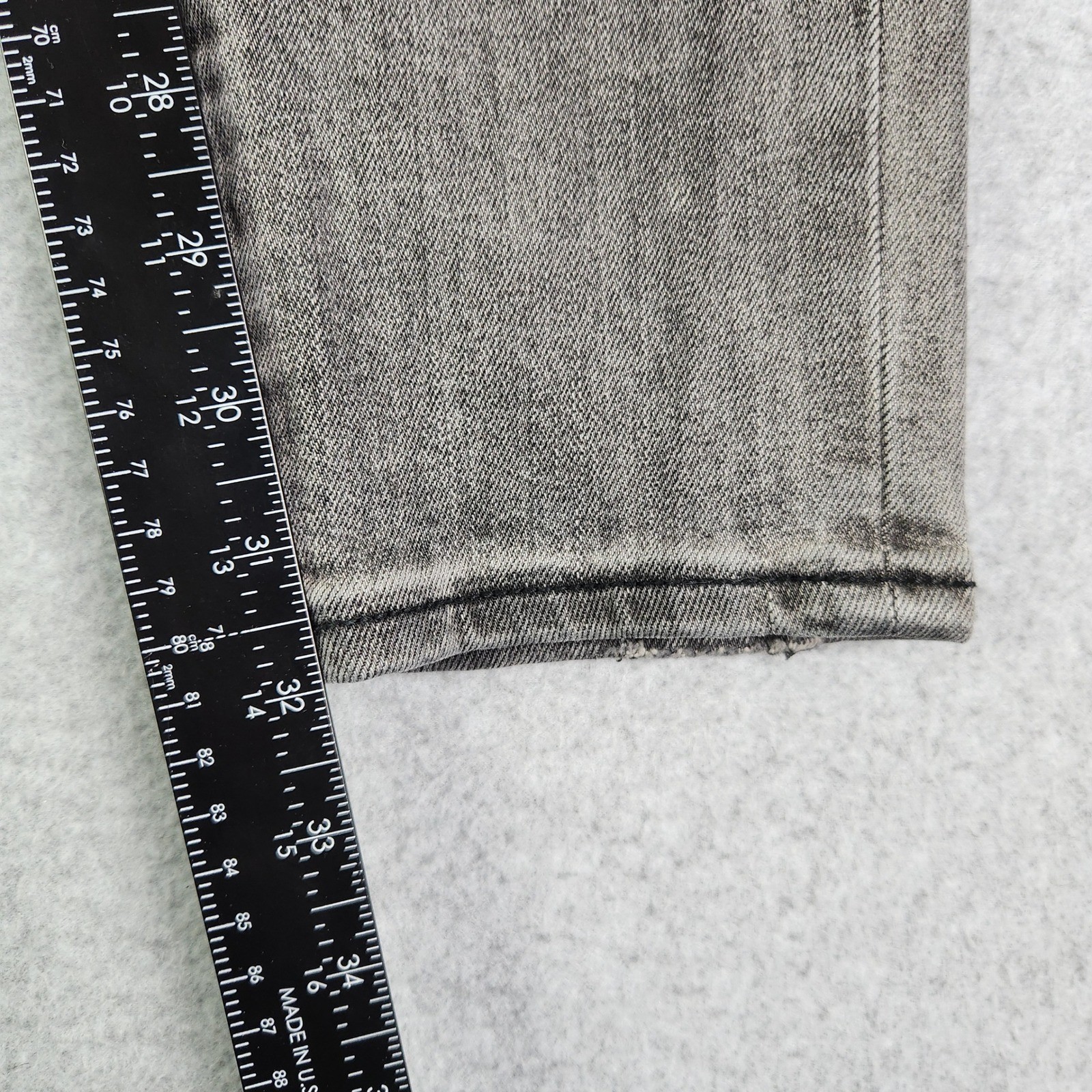 Mnml Jeans Womens 29 Gray Denim Faded Stretch Streetwear Distressed Skinny Leg