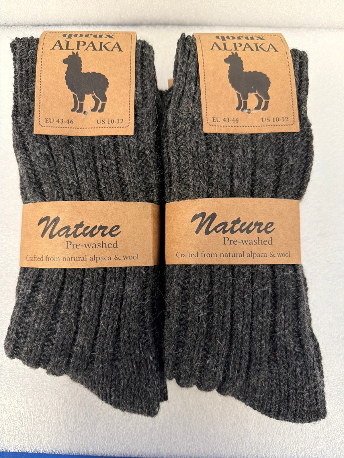 4 Pairs Alpaca wool thermal natural warm winter socks for women & men