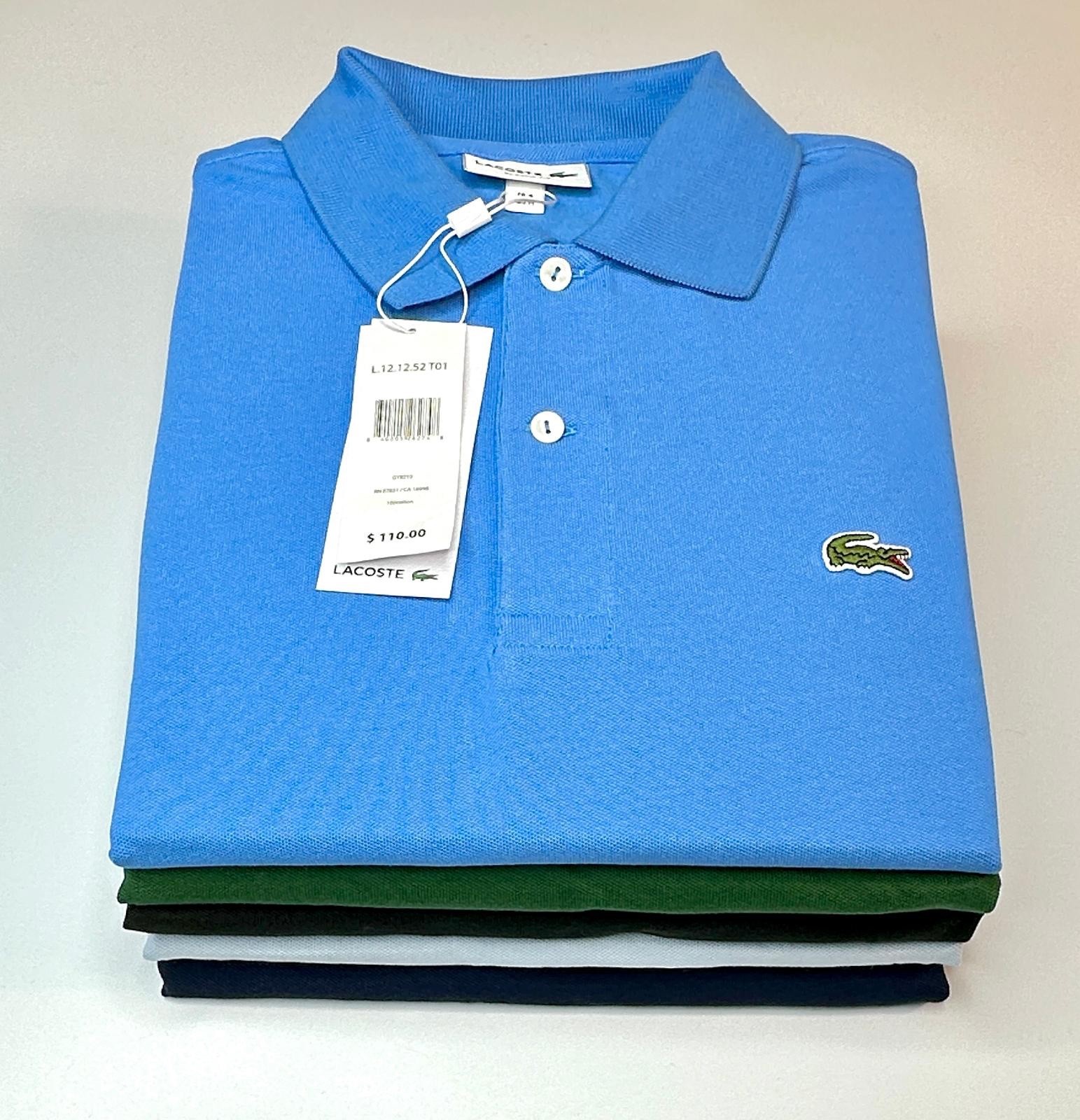 Lacoste polo for men Cotton Short Sleeve Classic Fit Color Blue Free Shipping