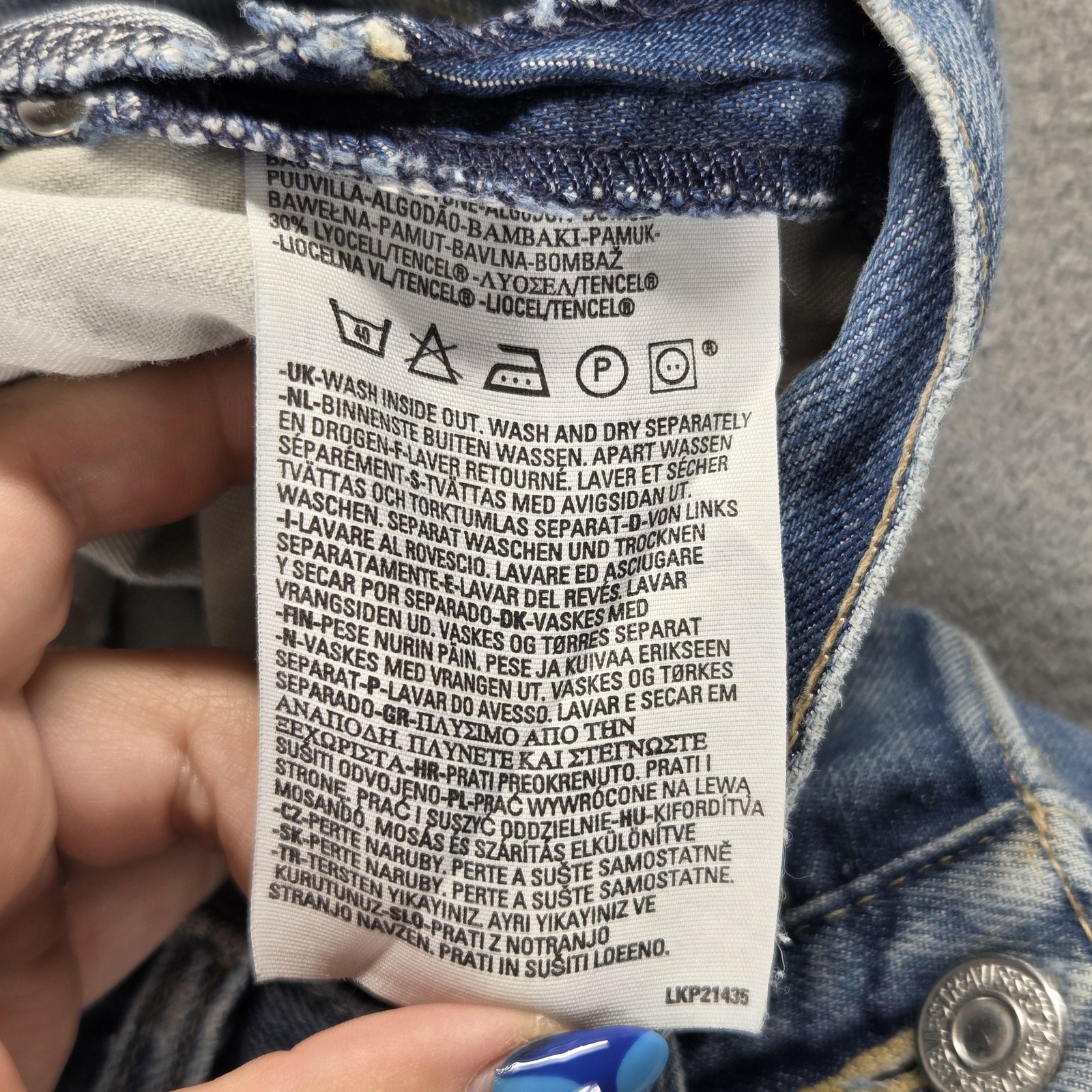Vintage Levis Engineered Jeans Mens 32×32 Blue Twisted Medium Wash Button Fly