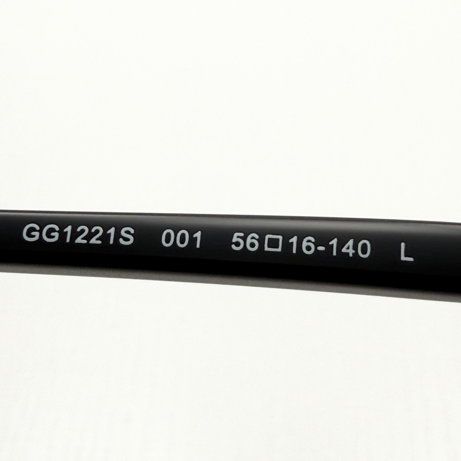 GUCCI GG1221S 001 Rimless Sunglasses Gold Black Gray Lens 56-16-140