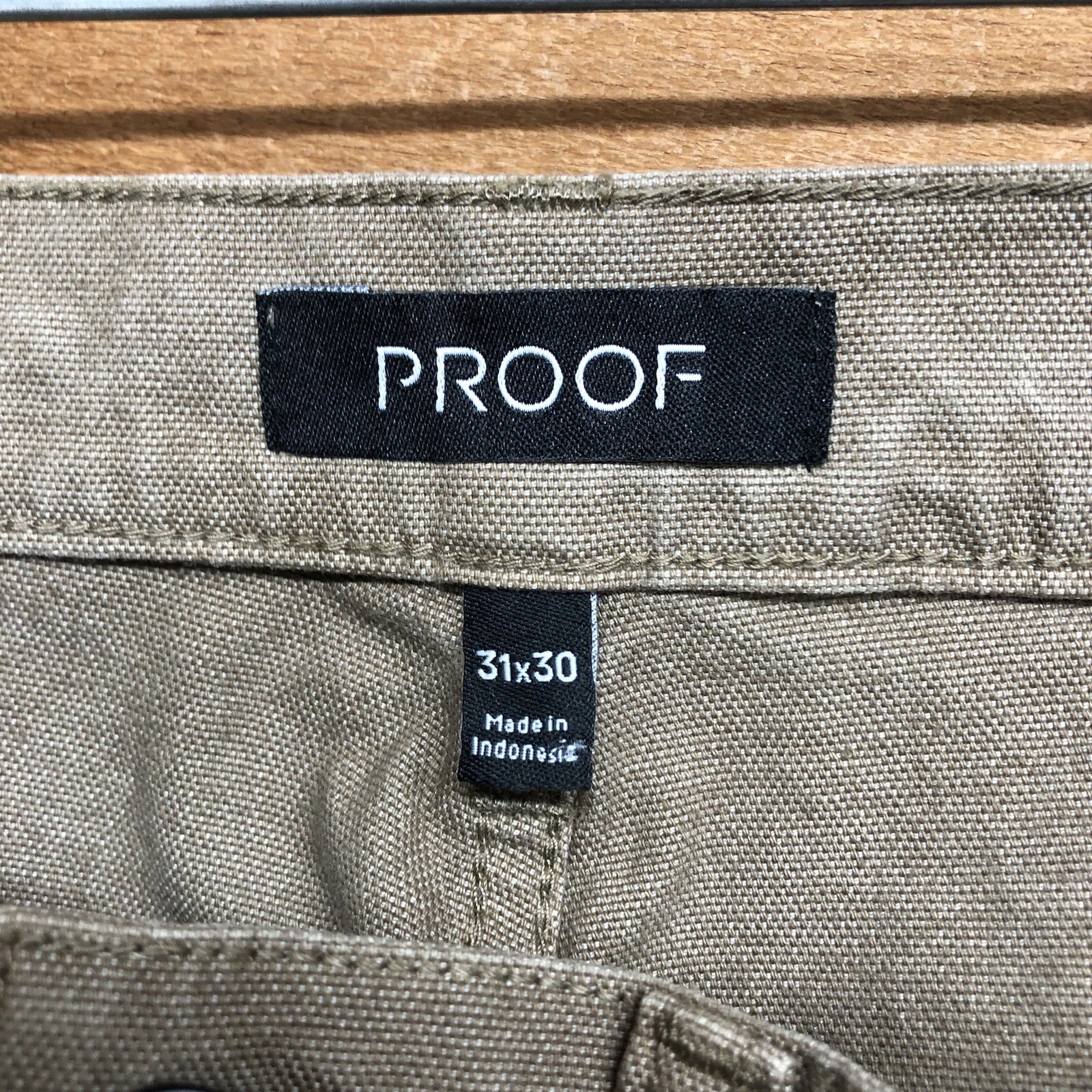 Proof Rover Slim Workwear Pants Mens Size 31×30 Stretch Casual Beige Canvas