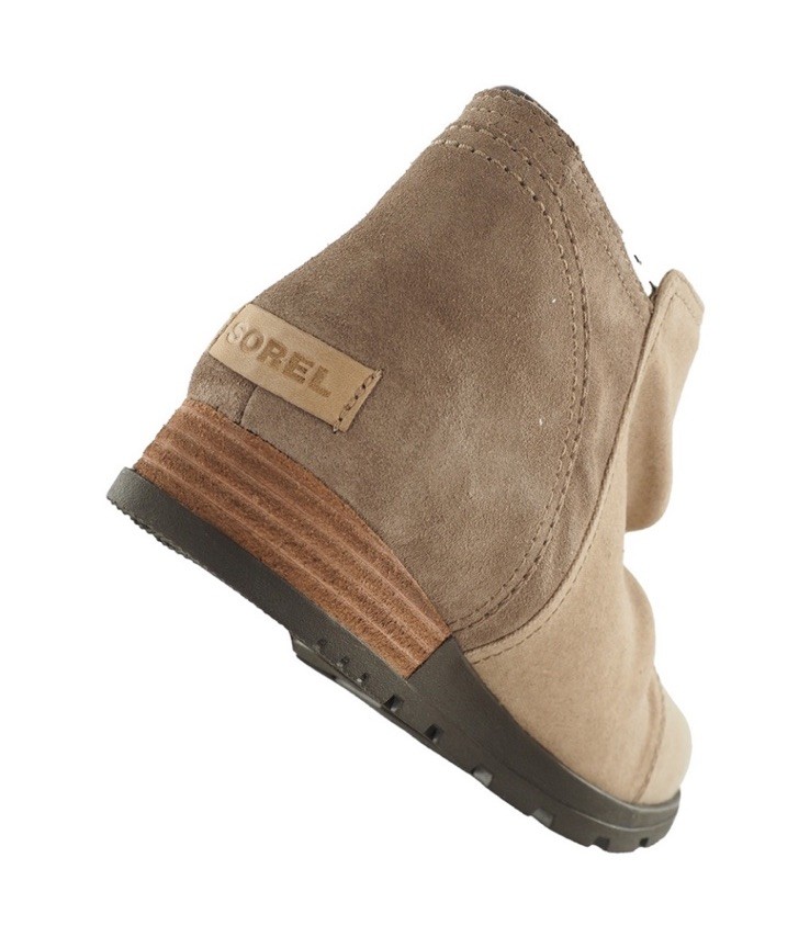Sorel Major Low Size 6 Tan Canvas Suede Ankle Side Zip Ankle Boots Outdoors New