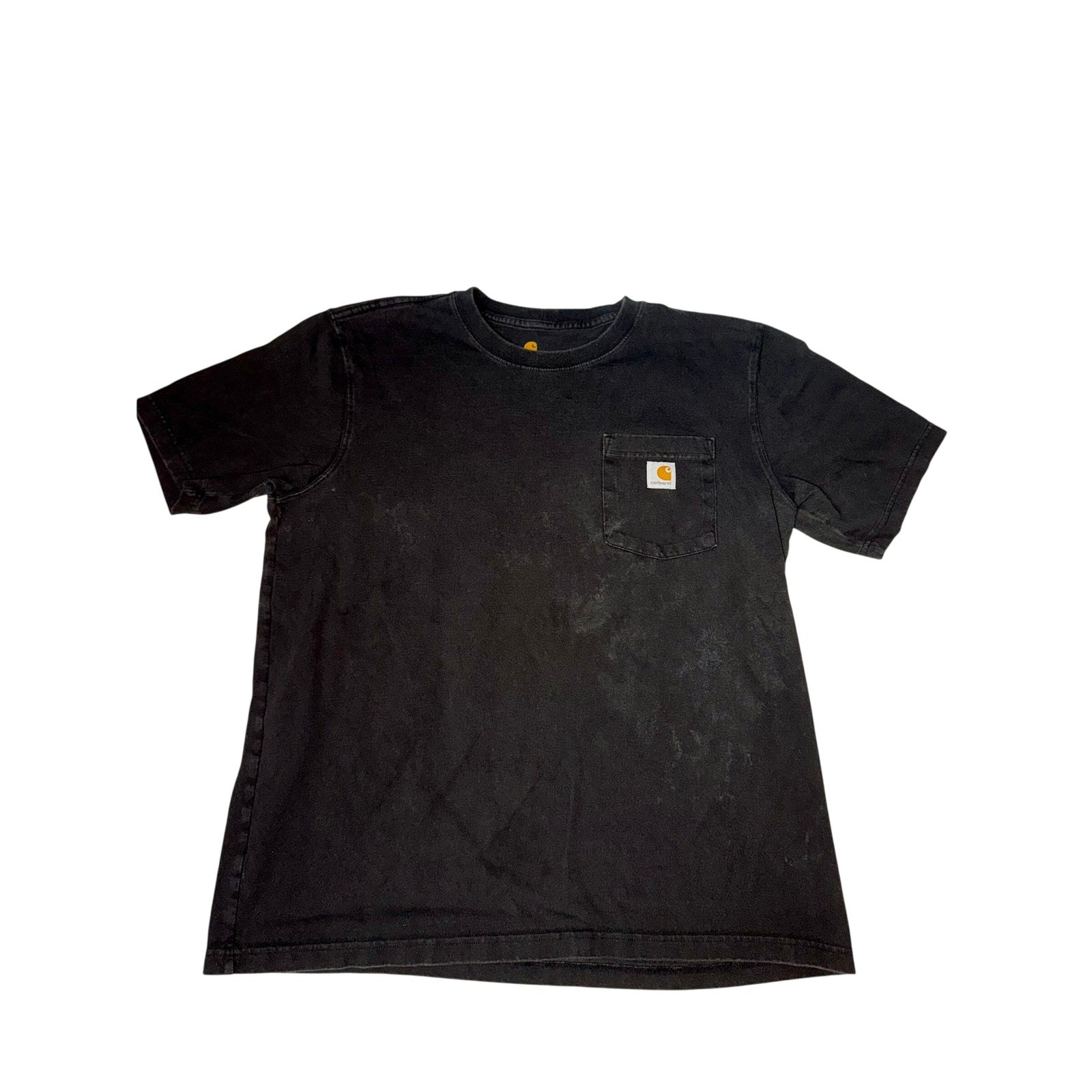 Carhartt Mens Relaxed Fit Pocket T-Shirt Black Faded Workwear K87 Large