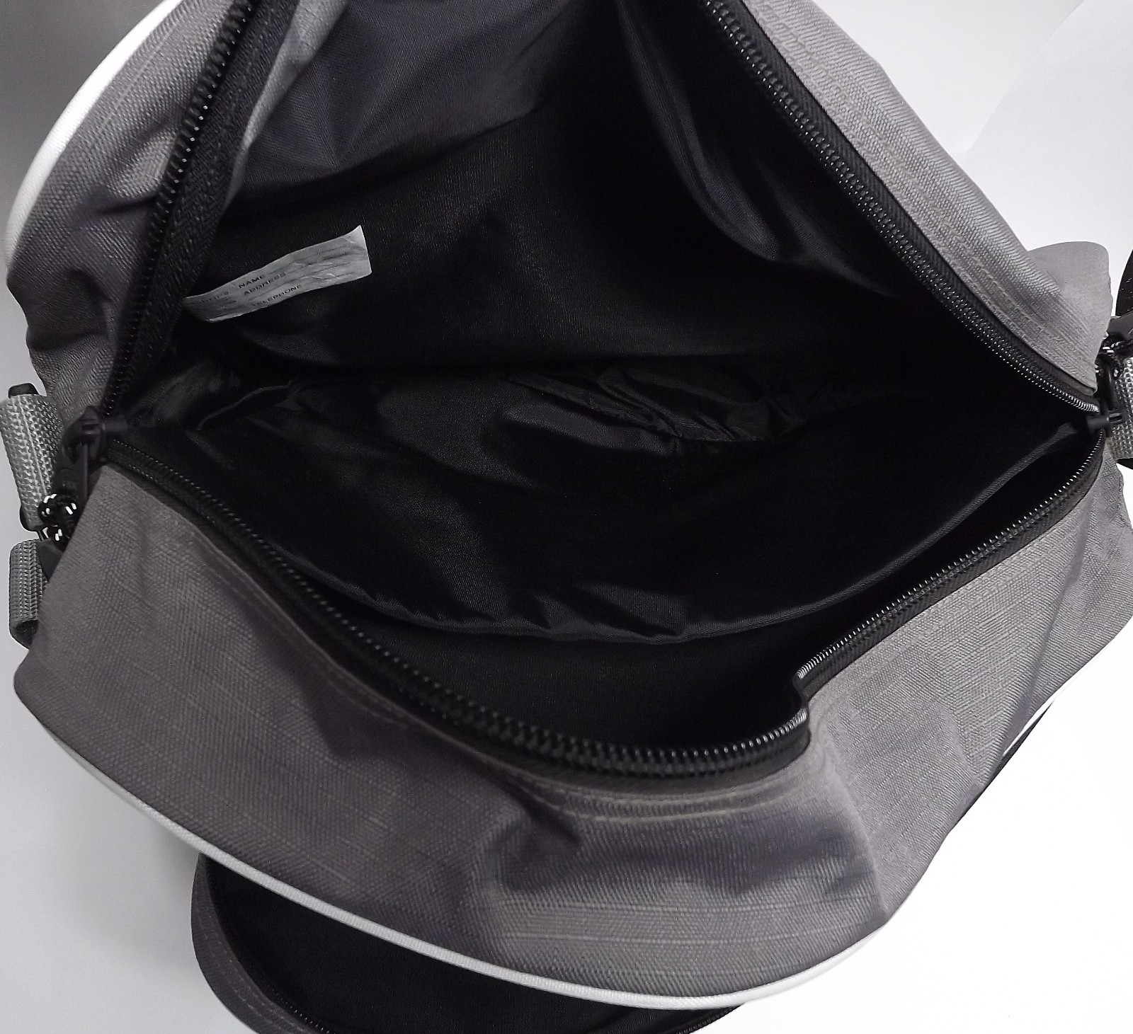 LL Bean Cross Body Satchel Black and Grey Daypack Laptop Tablet Book Tote