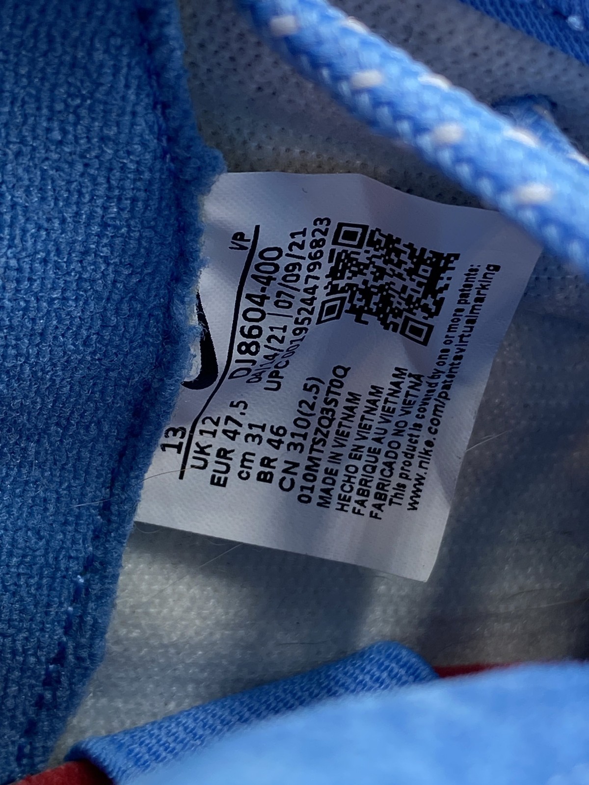 Supreme x Nike Air Zoom Flight 95 SP University Blue Sneaker M 13