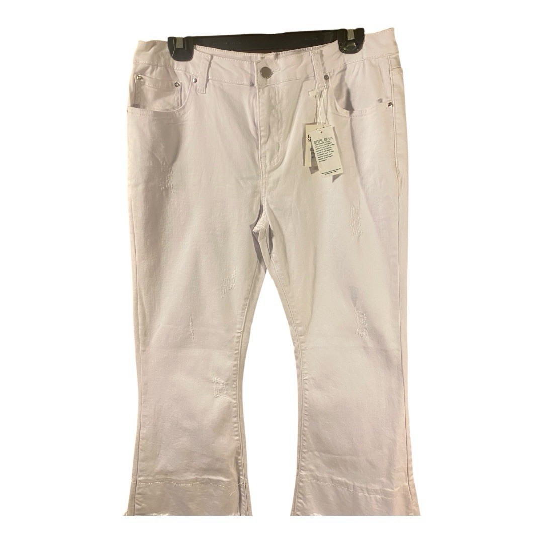 Lux Moda Women’s White Hell Bottom Jeans NWT