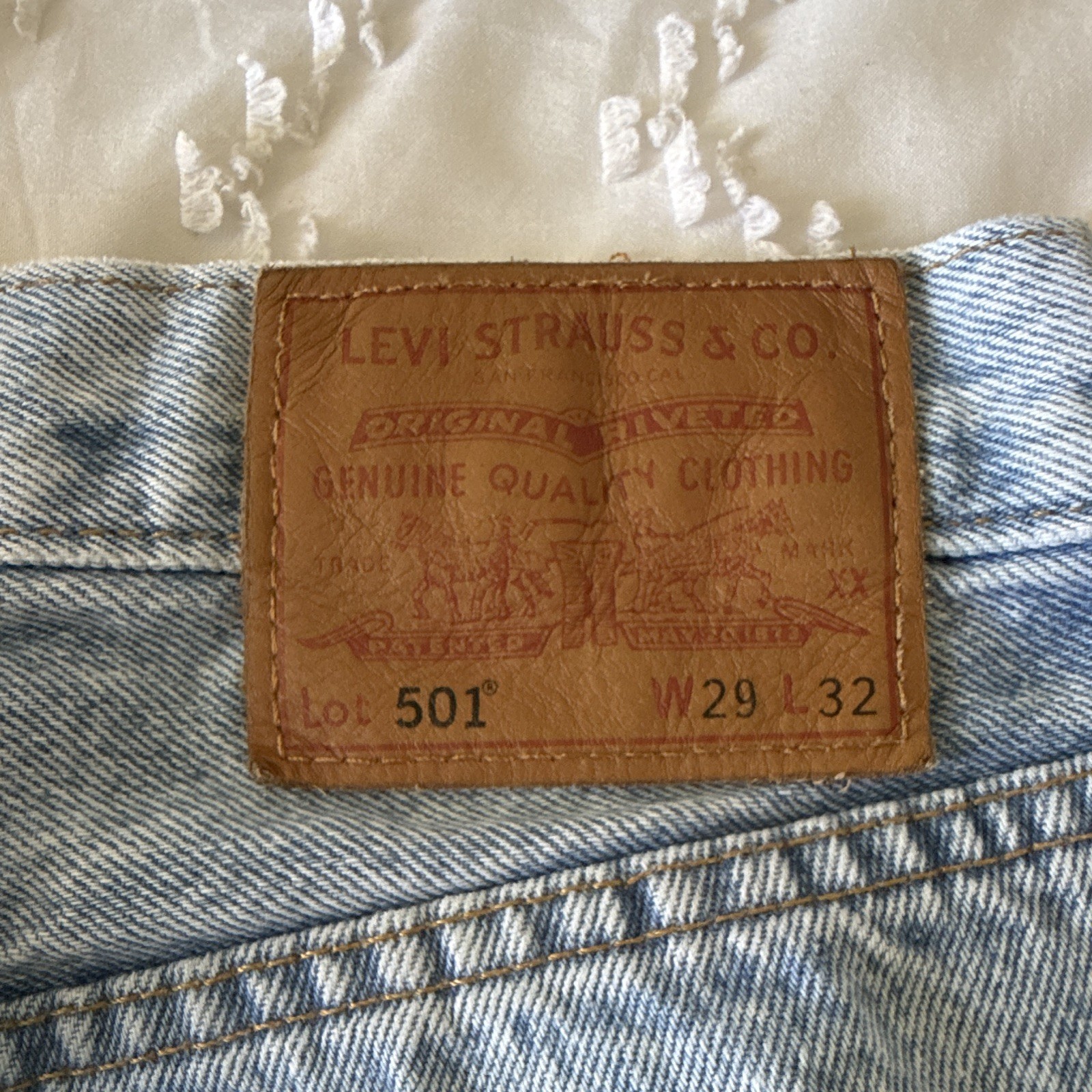 Levi’s Premium Men’s Straight Fit Light Wash Denim Jeans Button Fly 5-Pocket