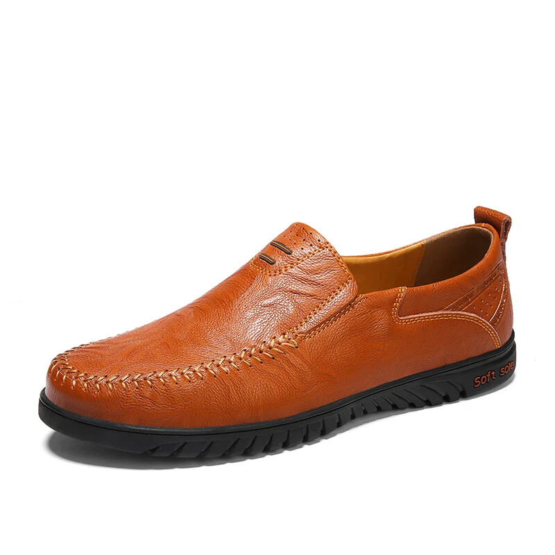 Men’s Loafers Moccasins Shoes Genuine Leather Casual Breathable Driving Shoes