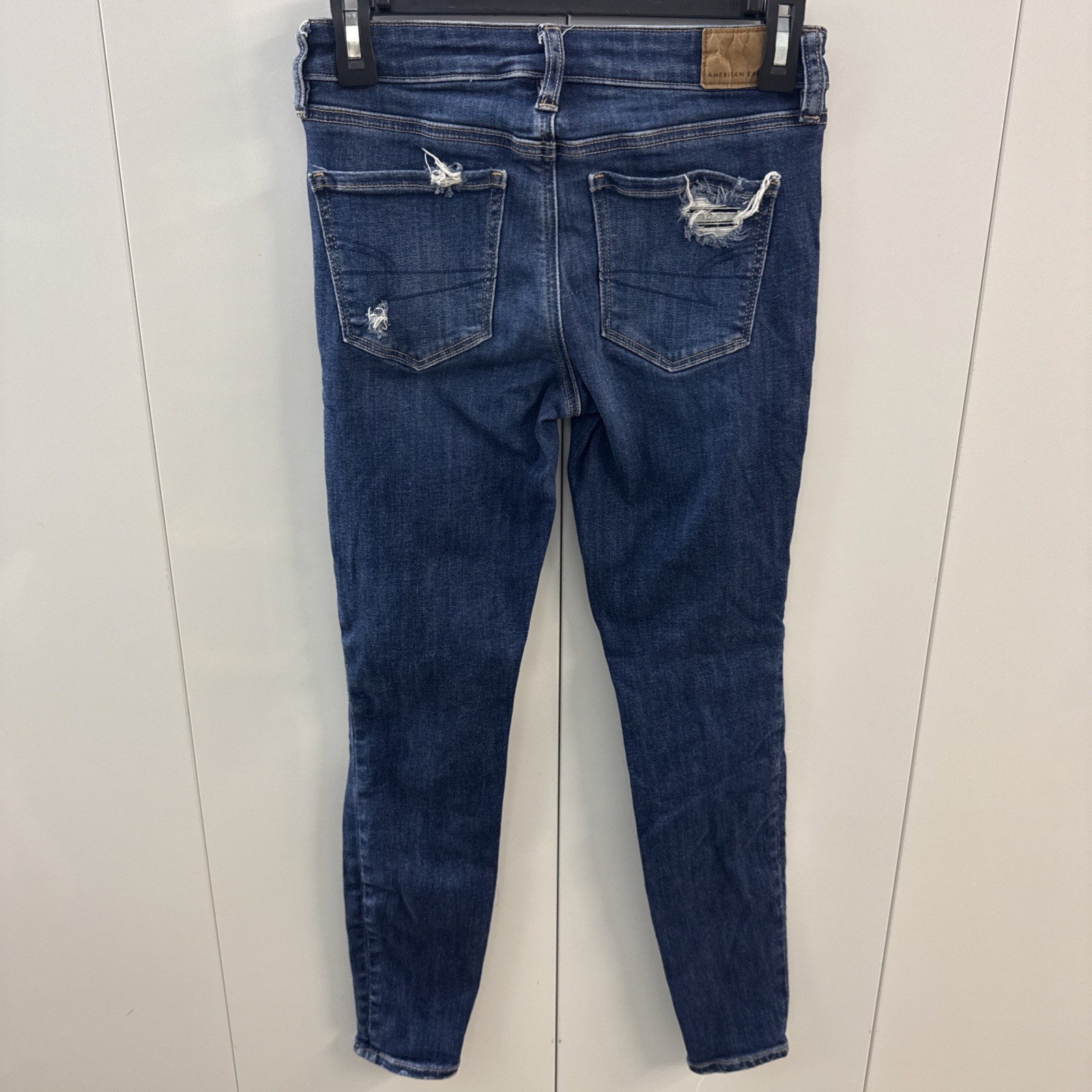 American Eagle Next Level Stretch Women’s Low Rise Jeggings Size 0 Distressed