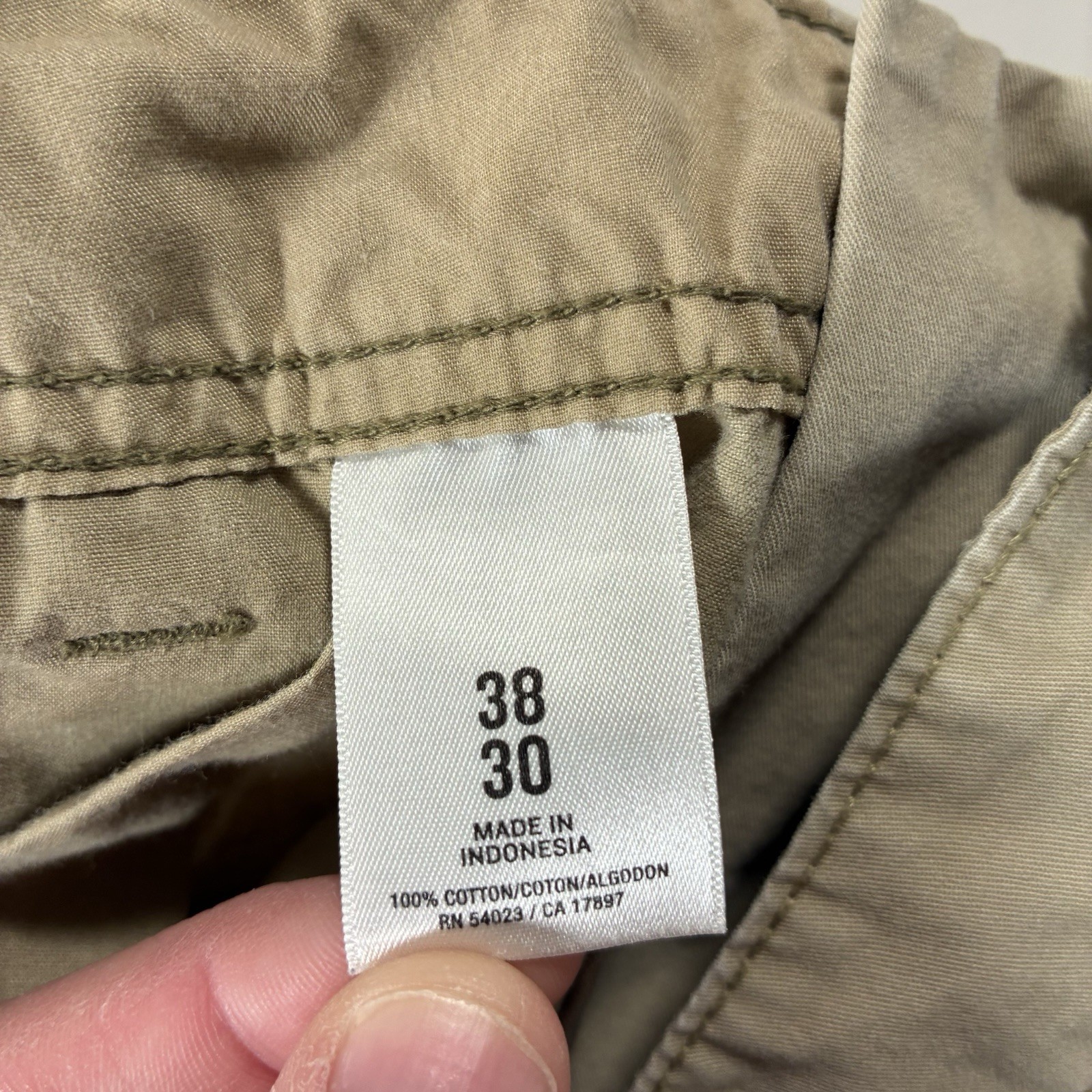 Old Navy Cargo Pants 40×28 Beige Utility Military Vintage Y2K 90s (Tag 38×30)