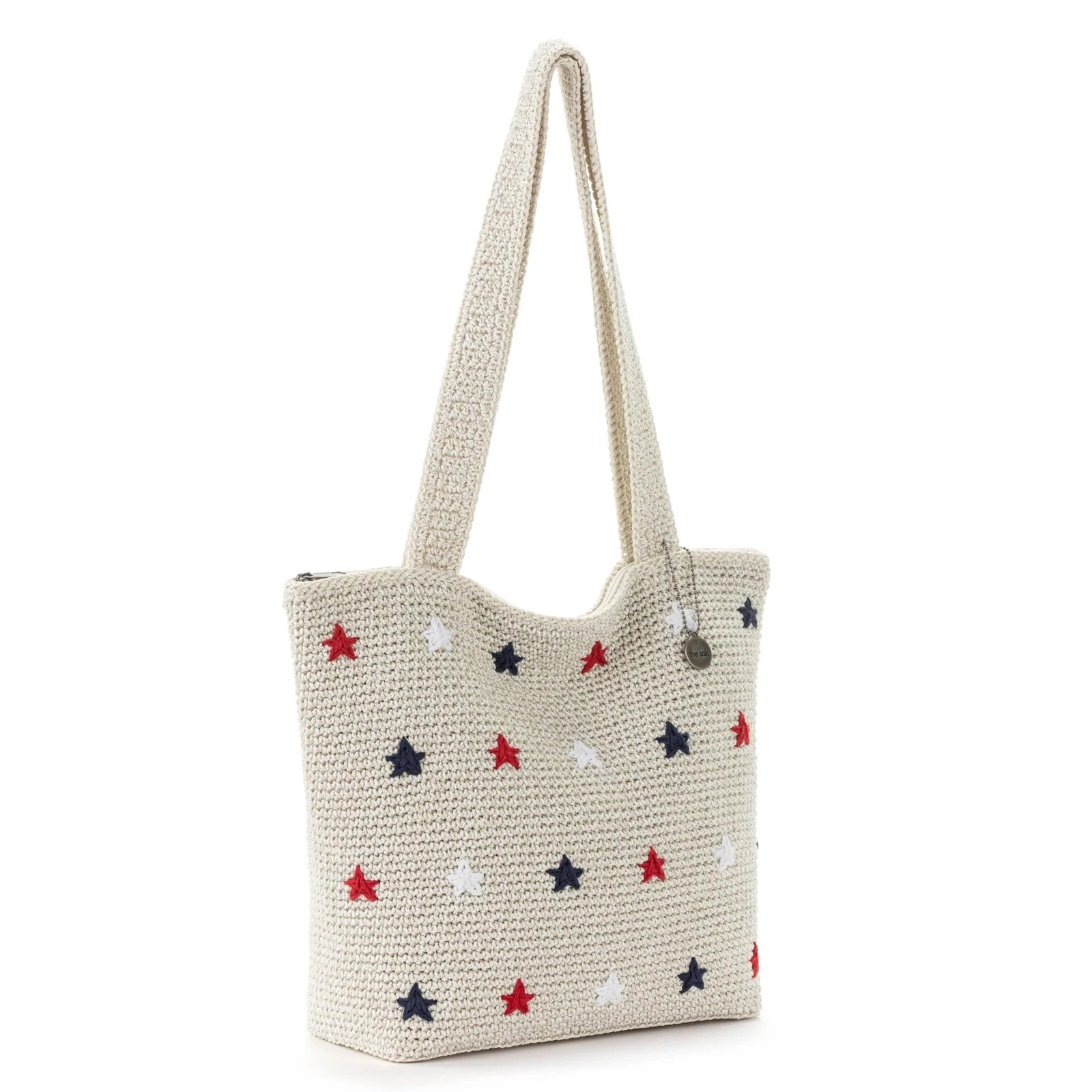The Sak Casual Classics Tote Bag – Hand Crochet One Size, Natural Multi Stars
