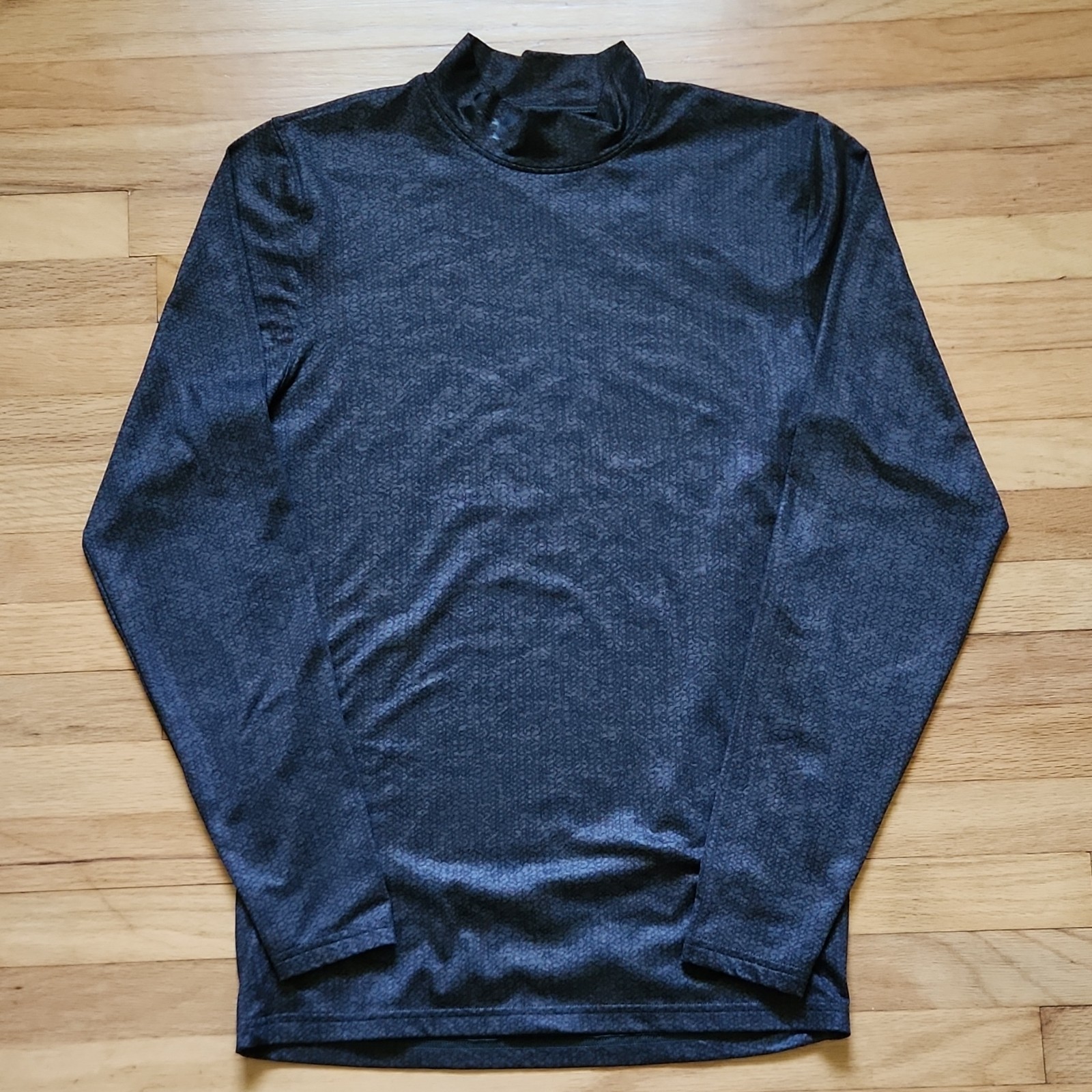 Under Armour ColdGear Men’s S Long Sleeve Mock Neck Compression Shirt Gray/Black