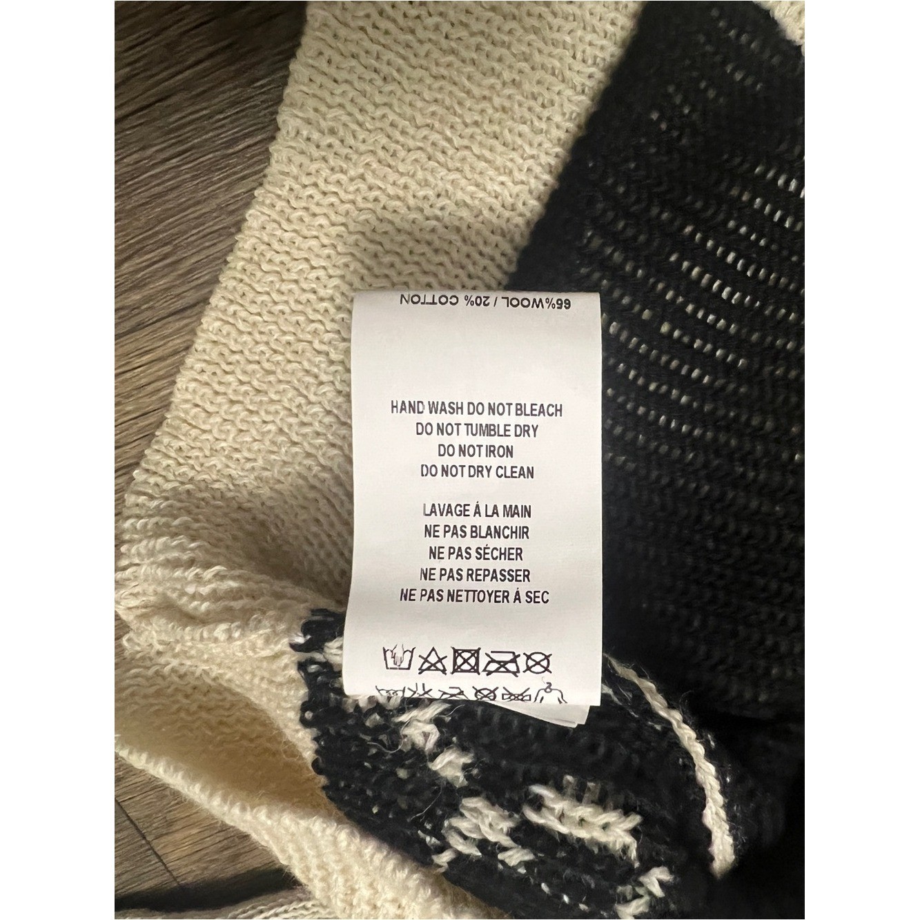 NEW Anthropologie Mandinga Kappa Knitted Sweater Sz Medium Cream Roll Neck Wool