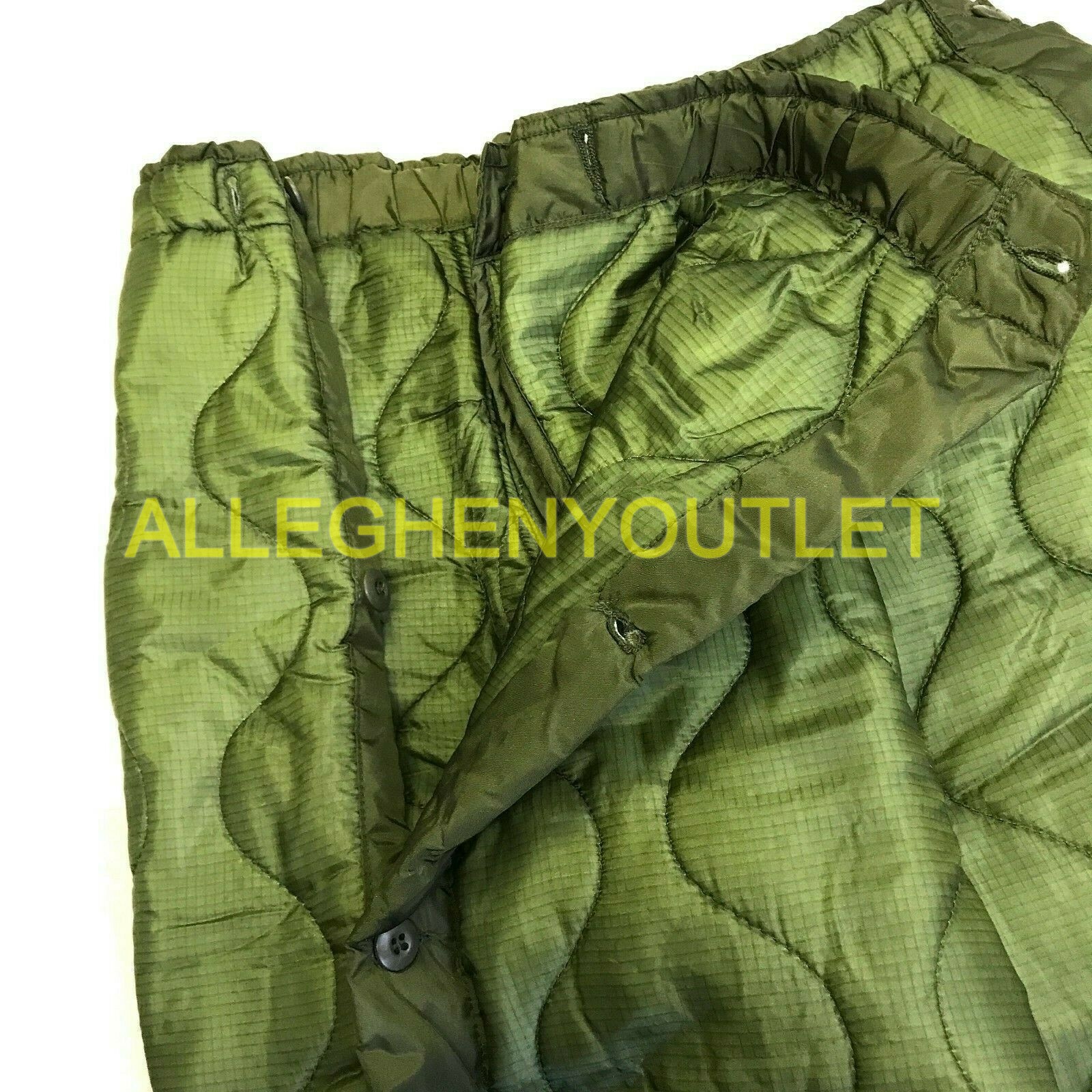 Military Cold Weather Field Pant Liners, M65 OD Green, LARGE Winter Trousers NEW