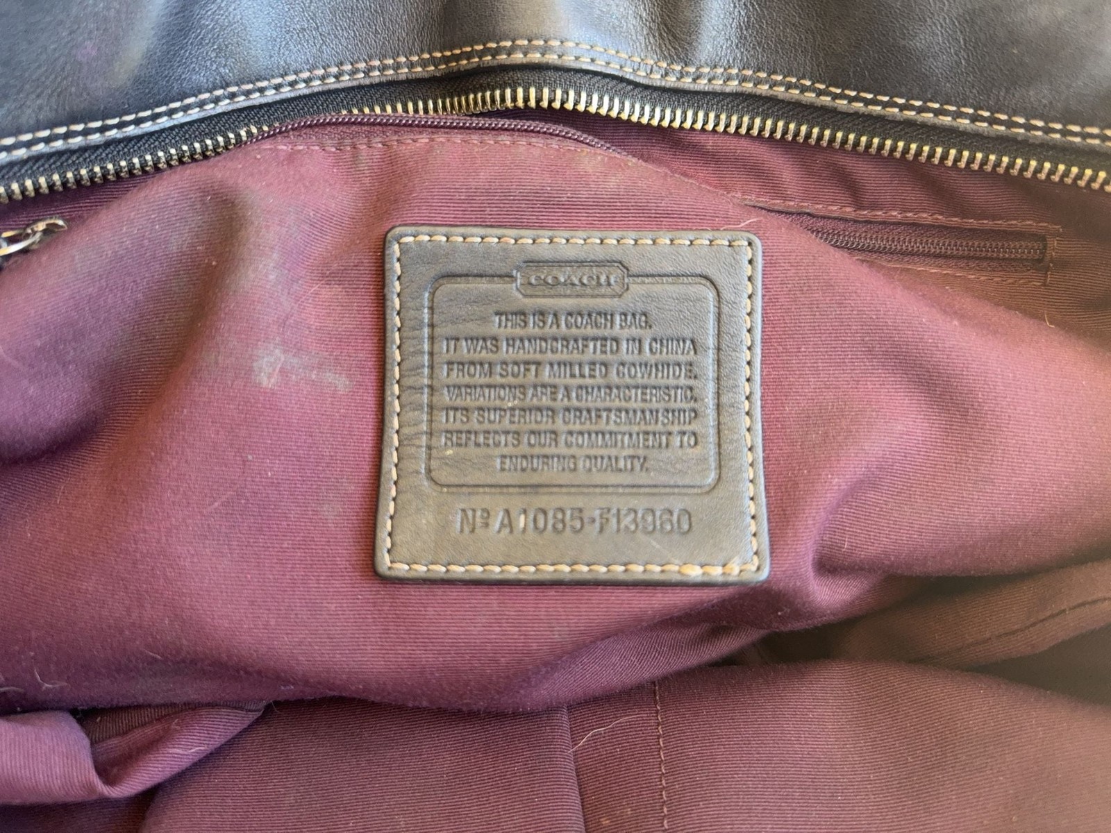 COACH Black Pebbled Leather Purse/Tote Bag – Coach No. E0985-F13960