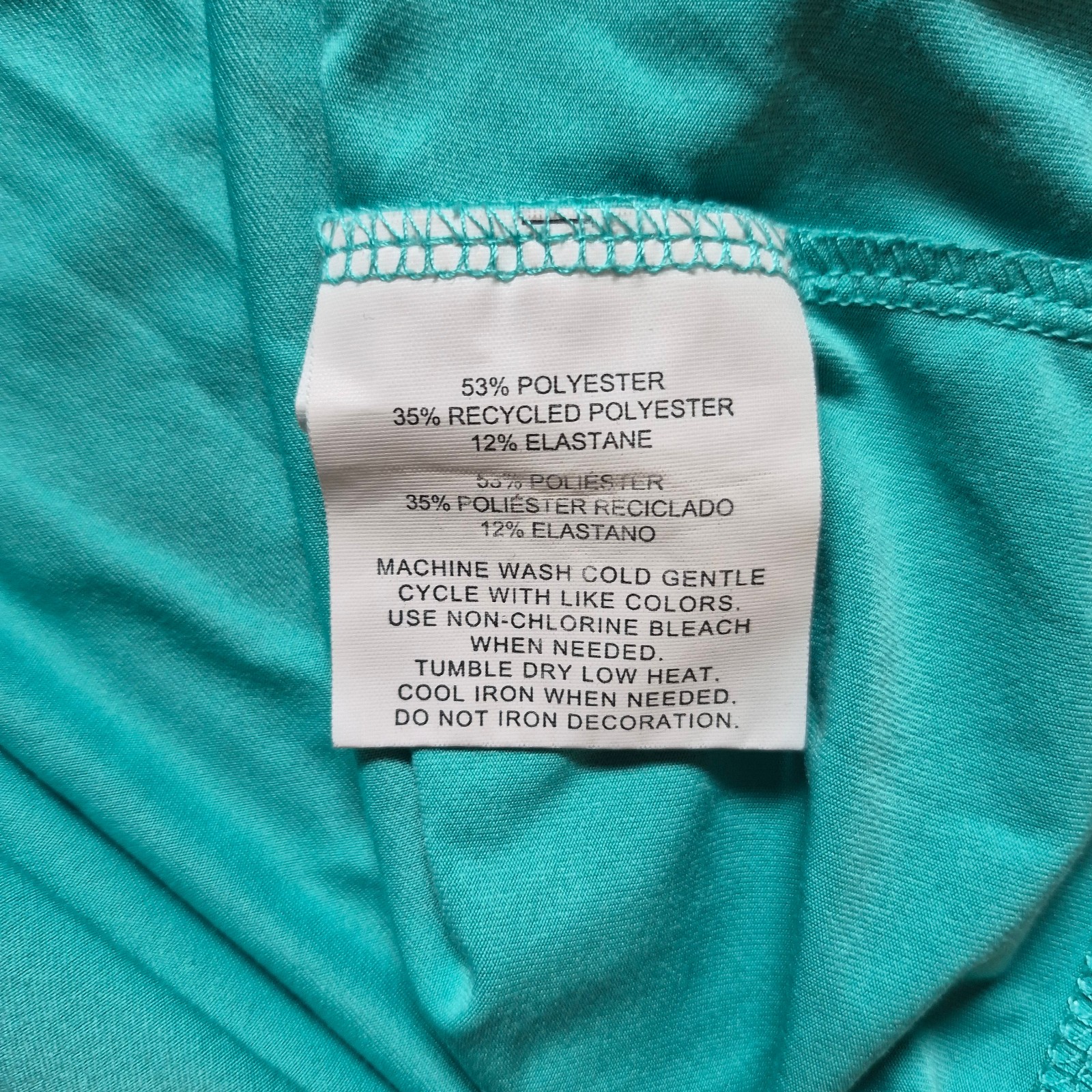 Hang Ten UV Protection 50+ Sea Foam Green Polyester Long Sleeve Shirt Size XL