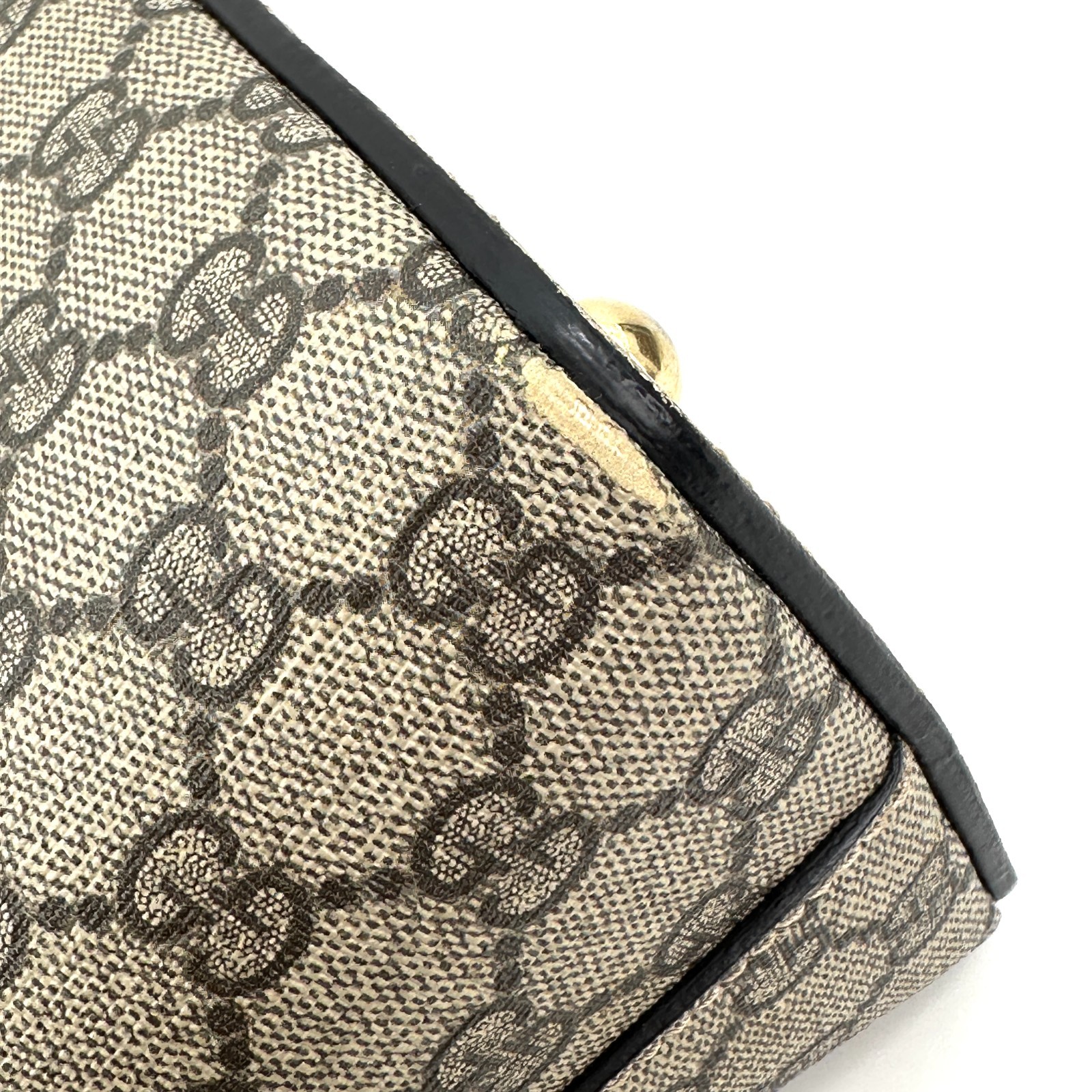 Gucci GG Supreme Monogram 2 Way Purse Bag Tote Pink