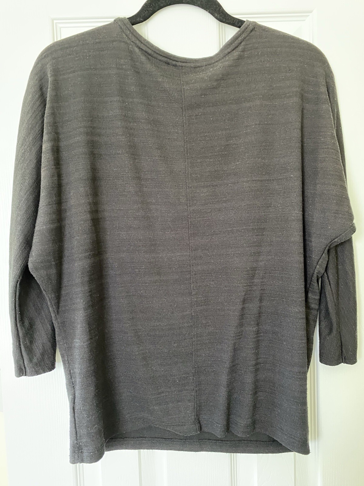 Rachel Zoe Heathered Black Dolman Batwing Sleeve Top Size XS Lightweight