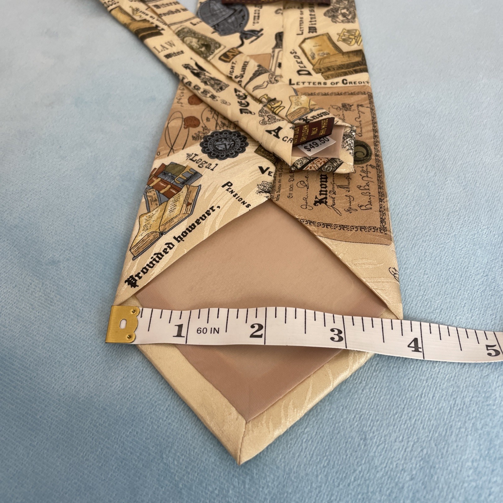Museum Artifacts Hand Made Silk Tie Business Law Judge Artifact History 4″ 57″