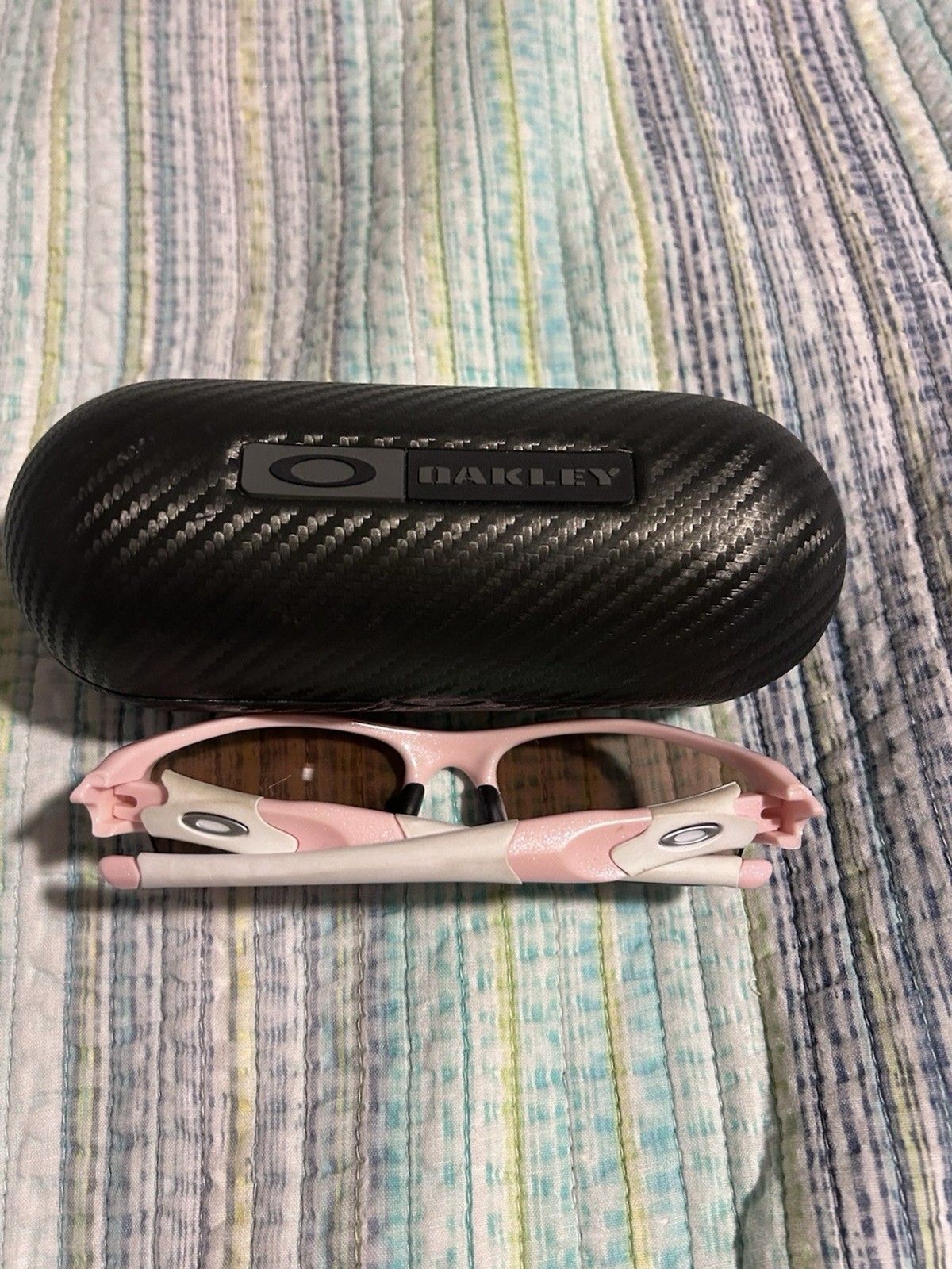 Oakley Flak Jacket 1.0 Sunglasses White Pink/G30 Y2k Fashion With Oakley Case